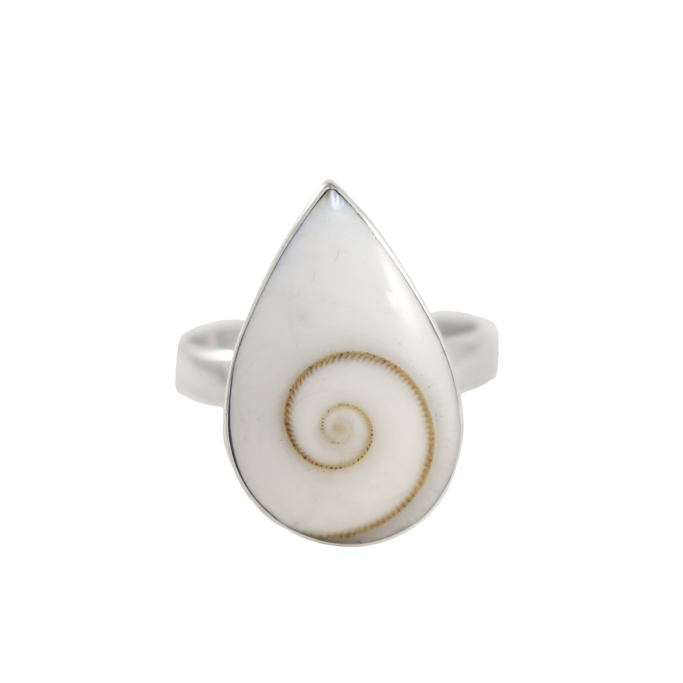 Teardrop Eye of Shiva Shell Ring