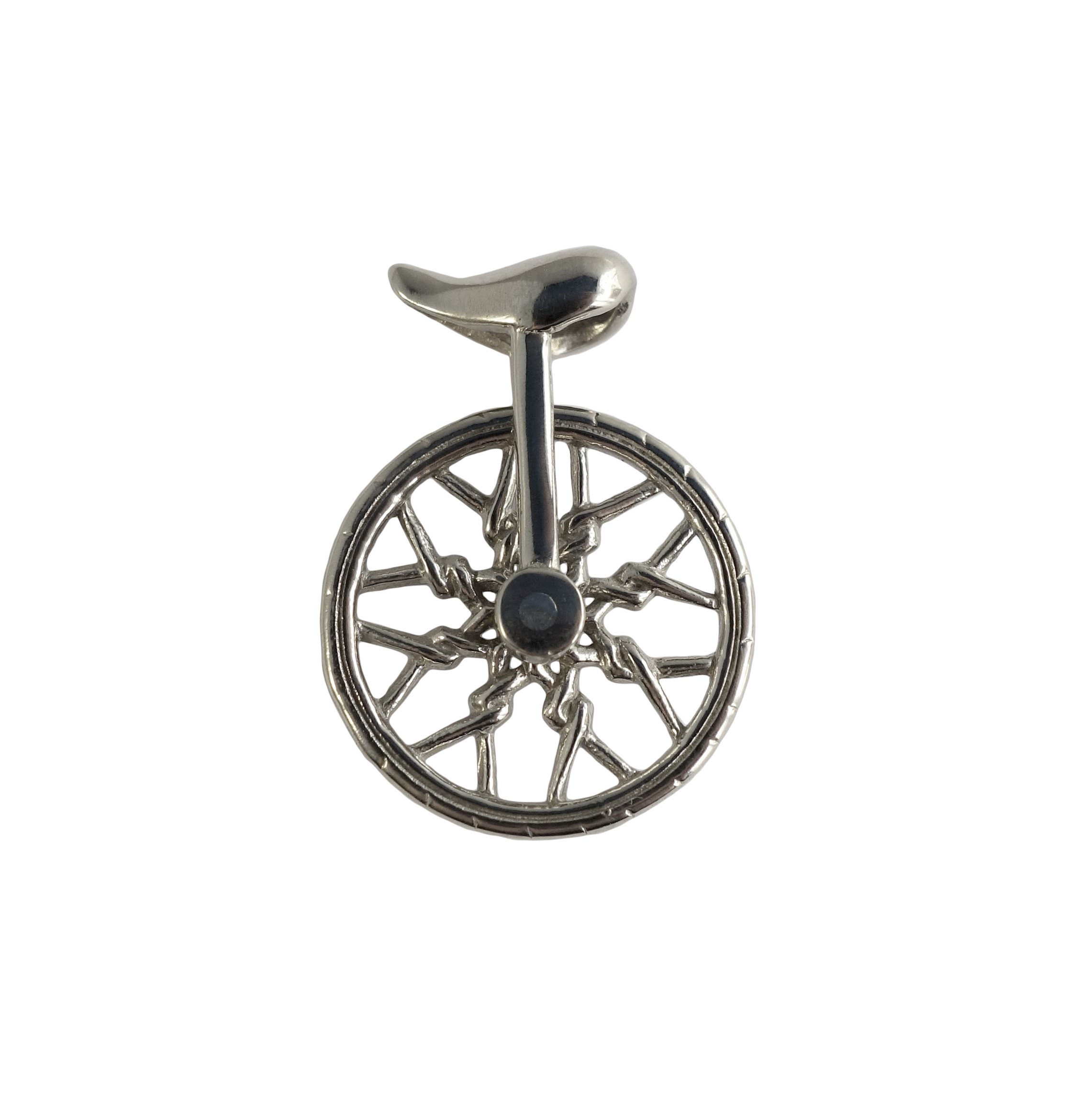 Small Lotus Spoke Unicycle Pendant