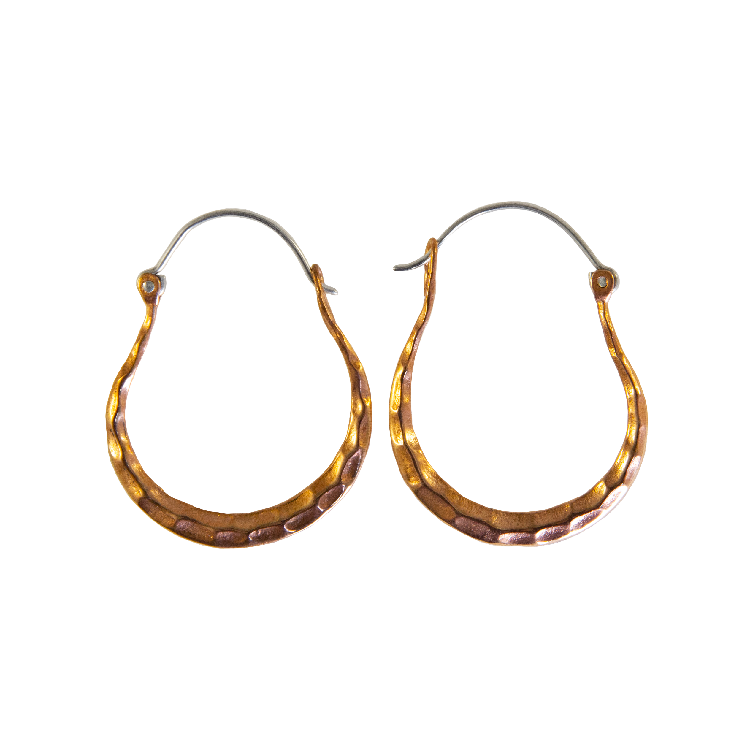 Hammered Horseshoe Earrings