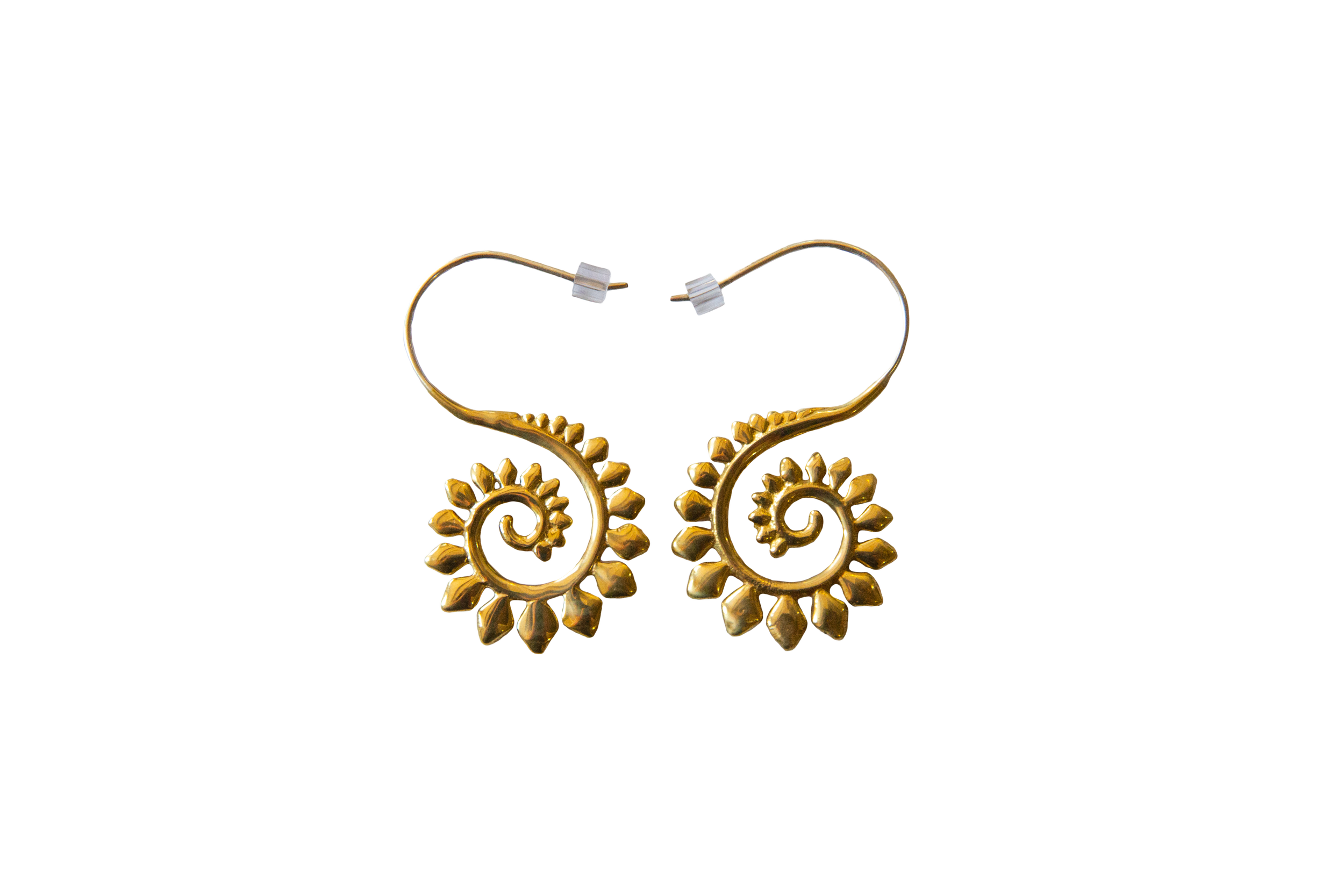 Stegosaurus Spiral Earrings