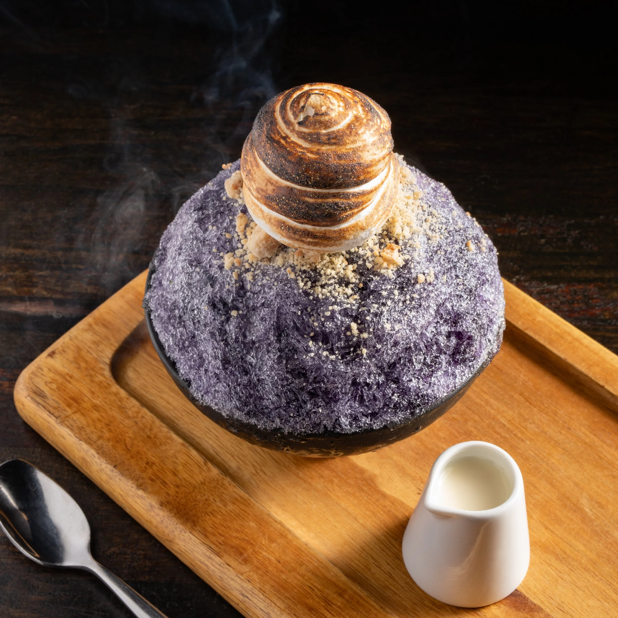 black sesame shaved ice at gaijin chicago