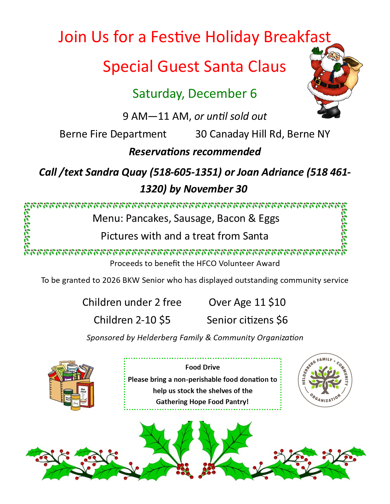 Holiday Breakfast with Santa