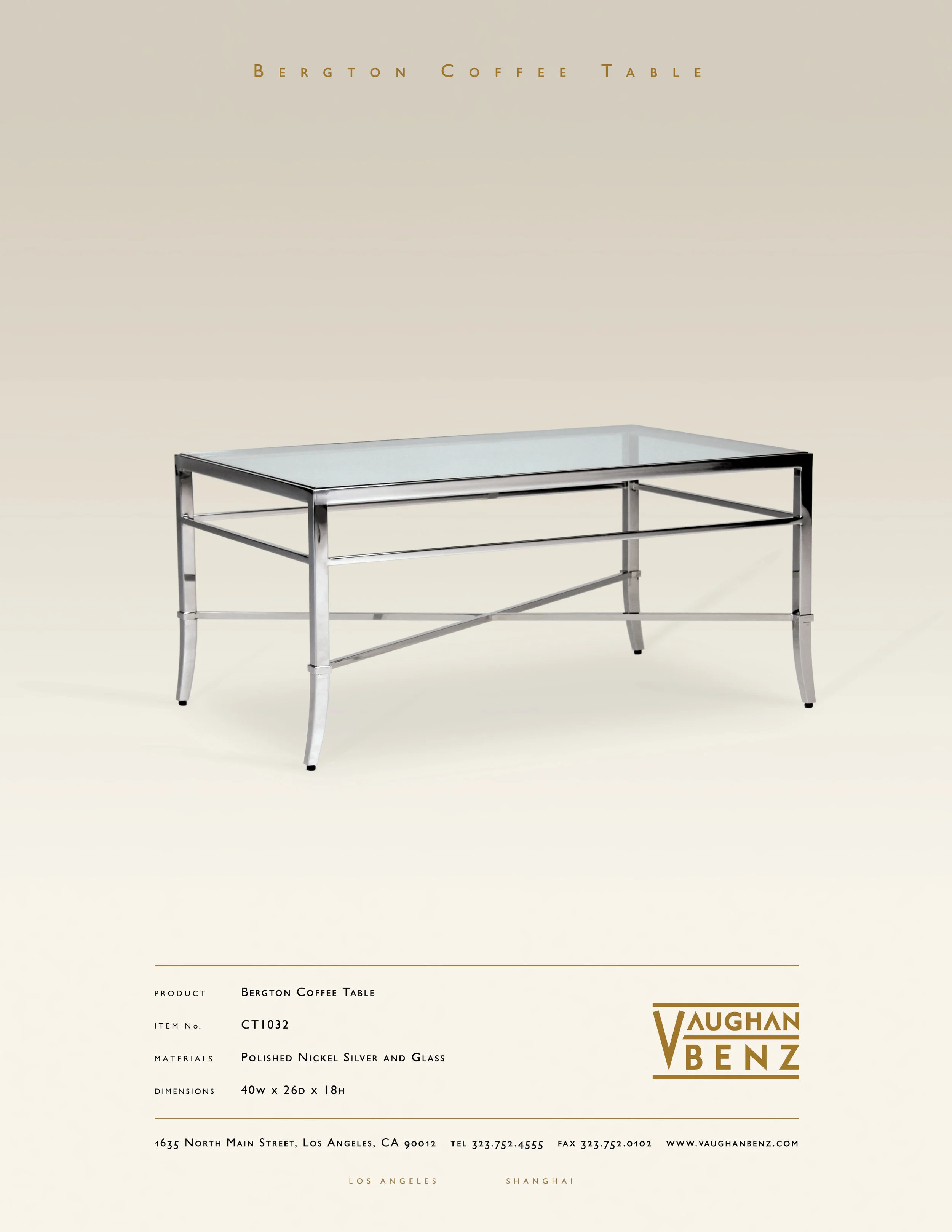CT1032 - BERGTON COFFEE TABLE