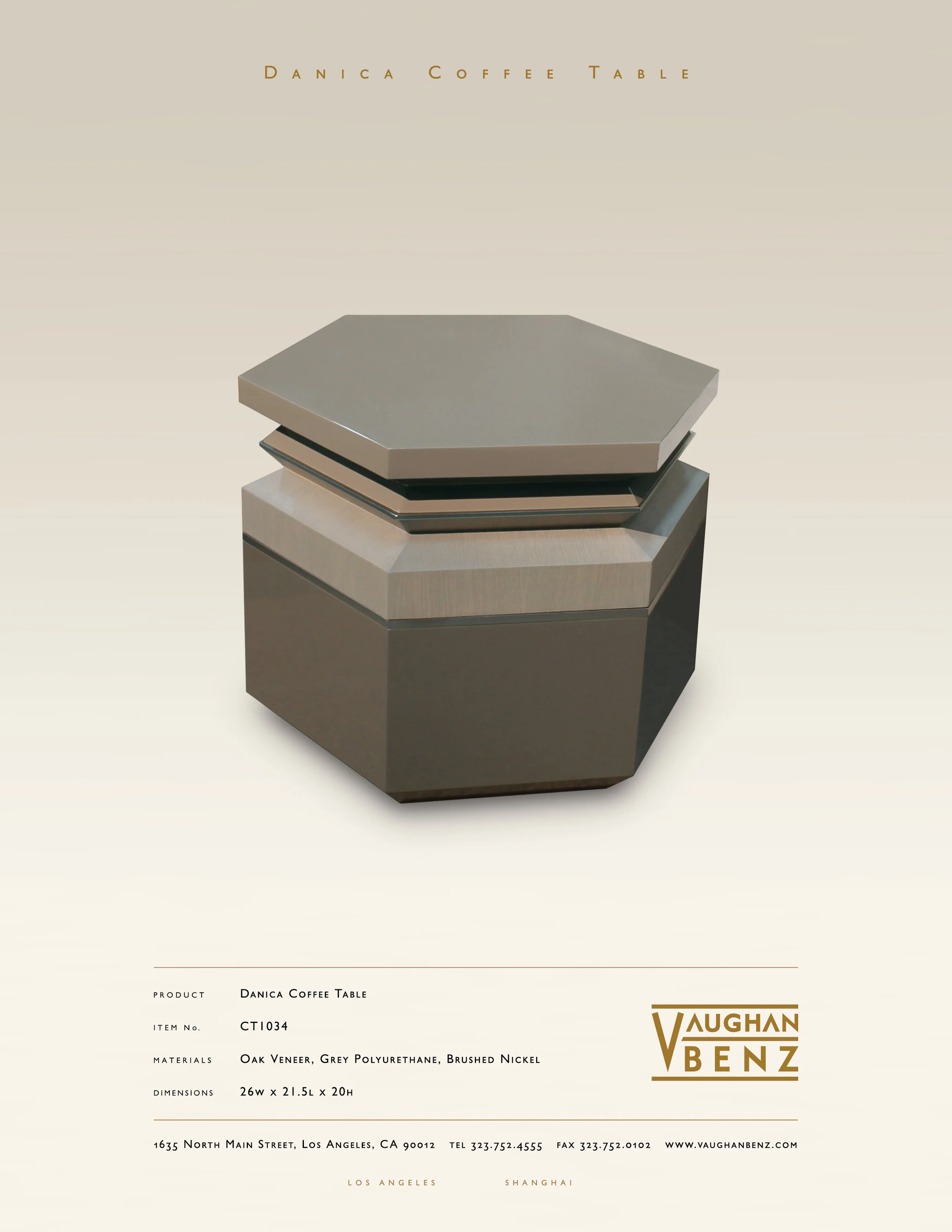 CT1034 - DANICA COFFEE TABLE