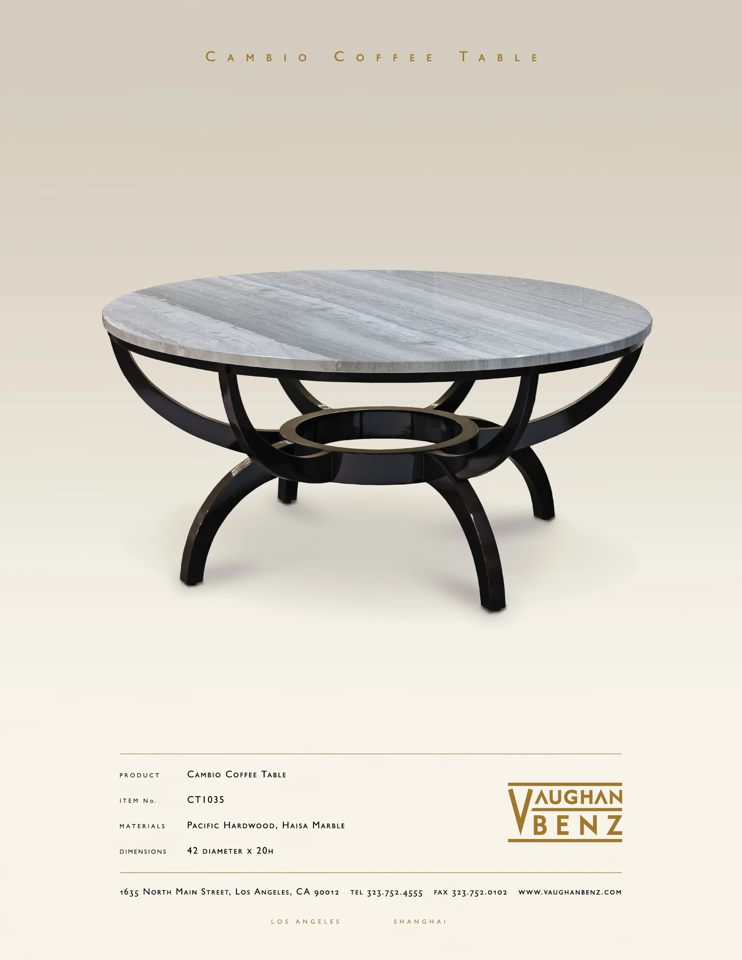 CT1035 - CAMBIO COFFEE TABLE
