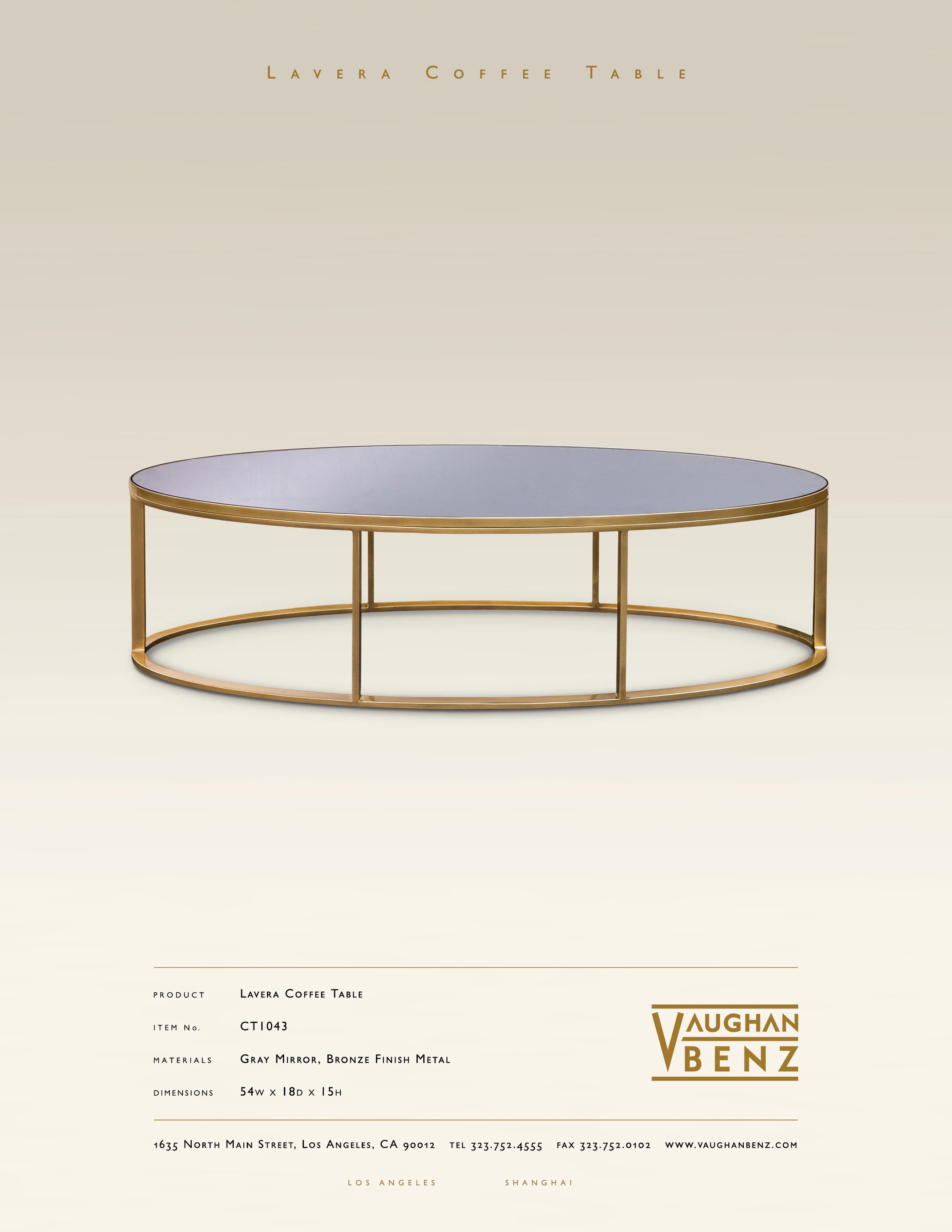 CT1043 - LAVERA COFFEE TABLE
