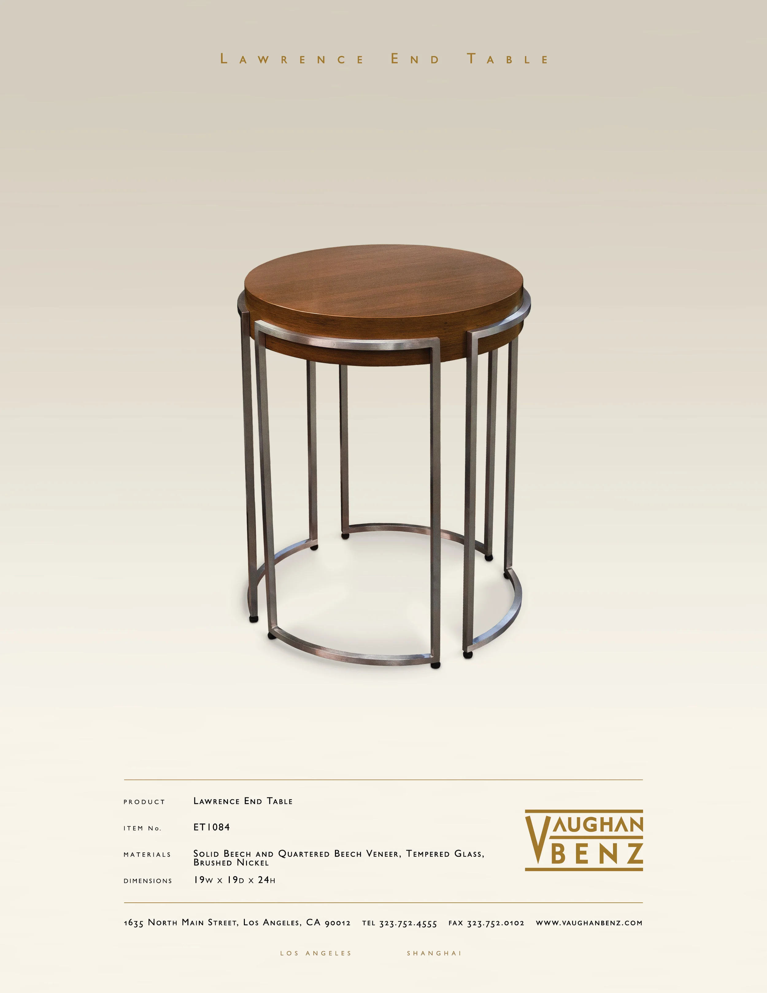ET1084 - LAWRENCE END TABLE
