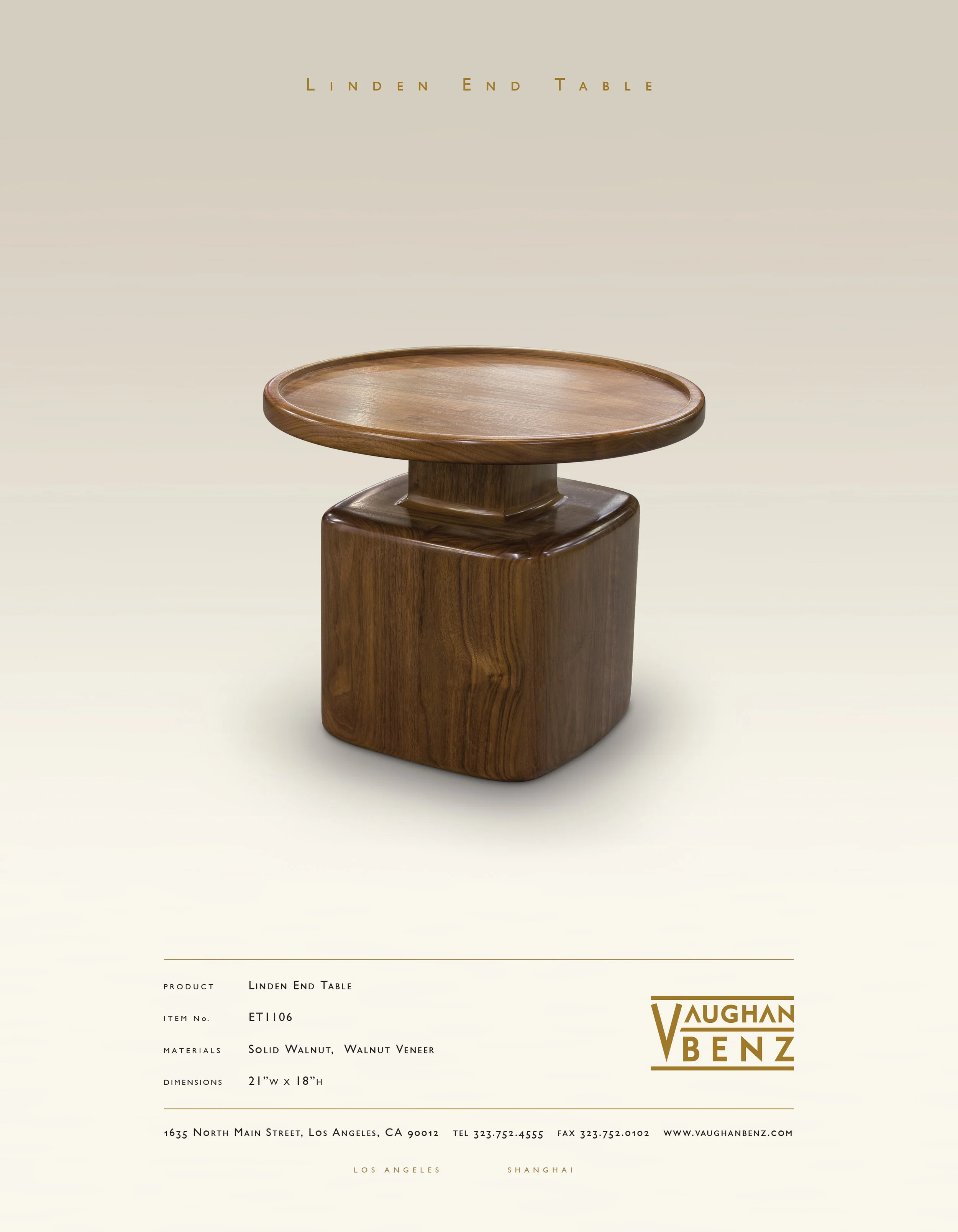 ET1106 - LINDEN END TABLE