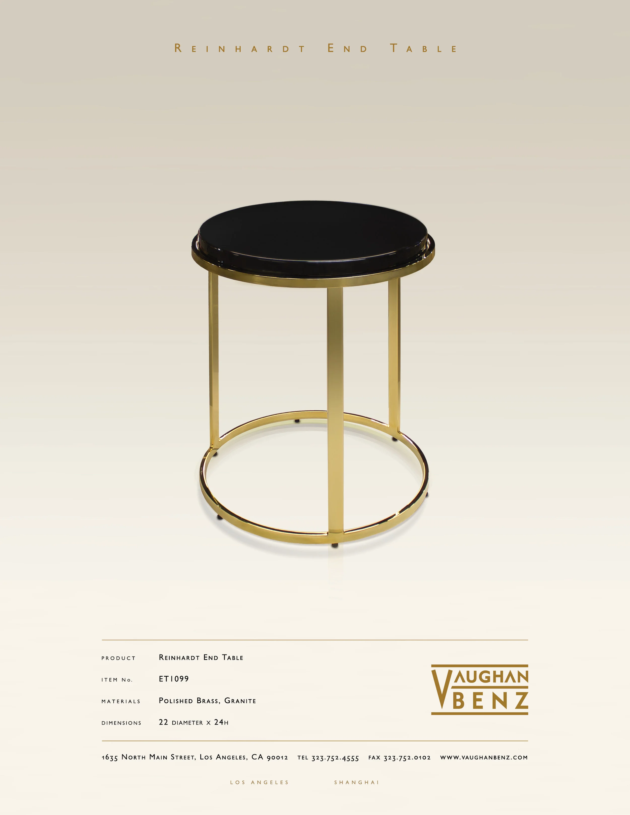 ET1099 - REINHARDT END TABLE
