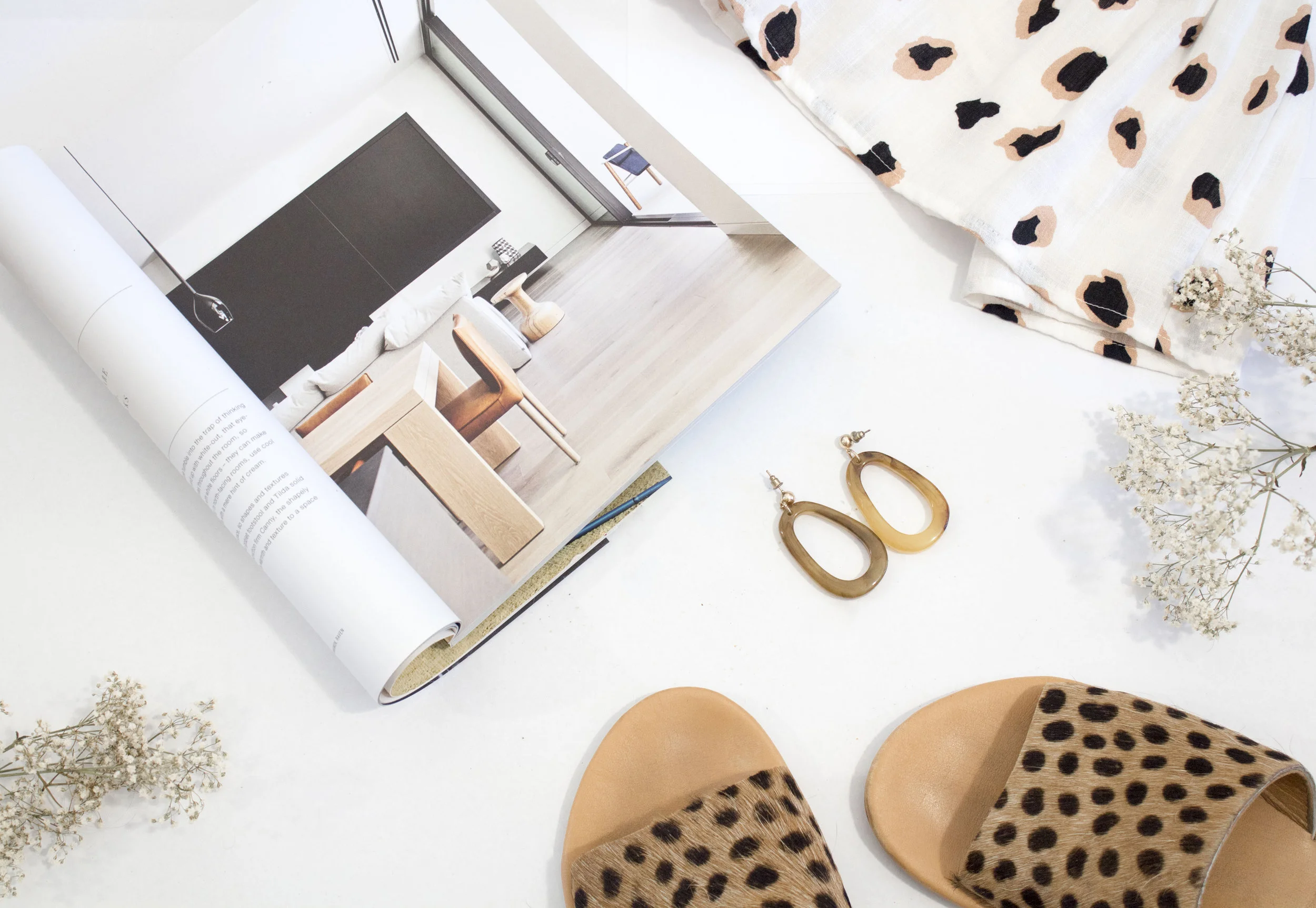 Leopard print adds some exciting to simplicity.