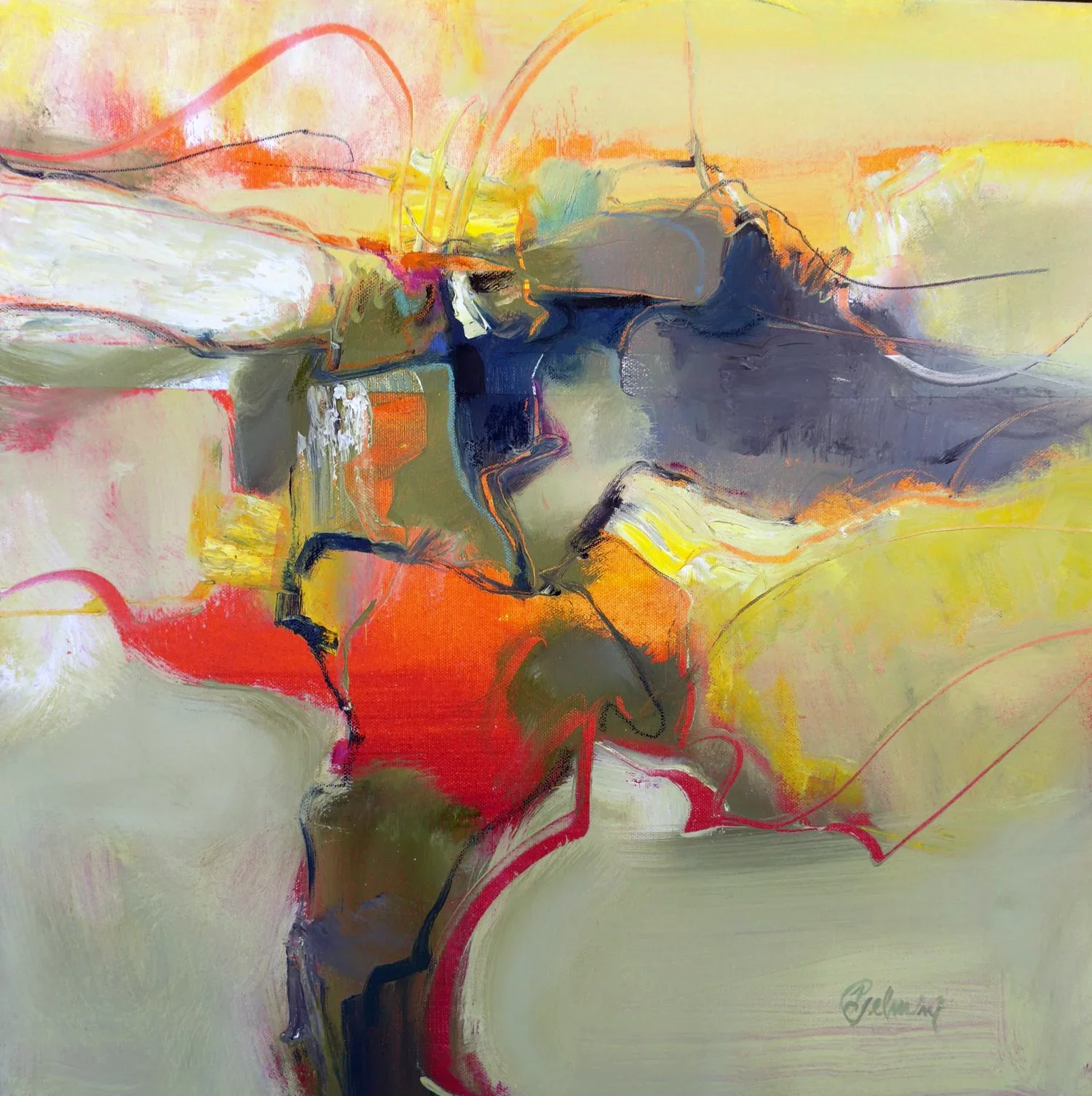 Peggy Jelmini - Music, Oil on Canvas