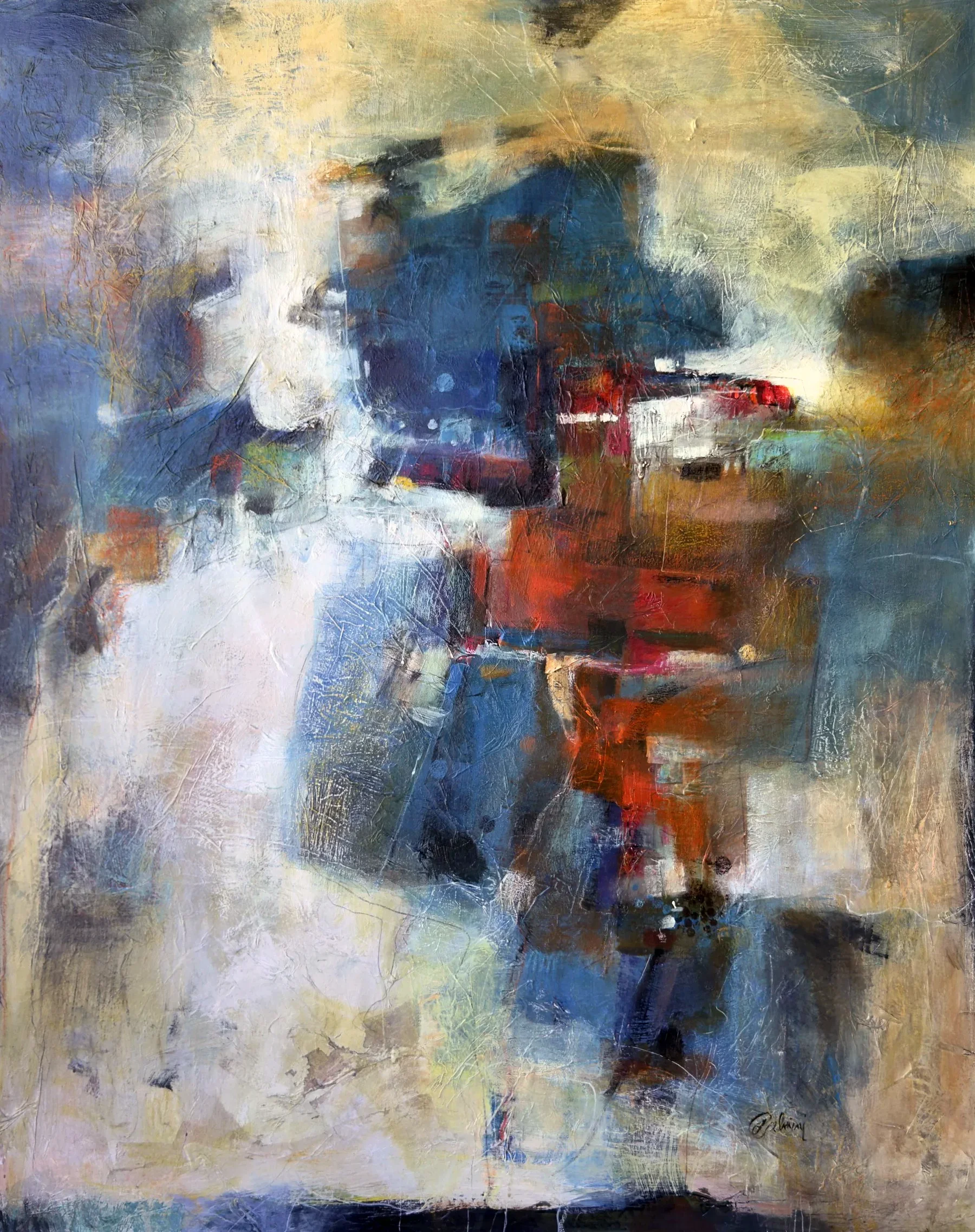 Peggy Jelmini - Intuition, Oil on Canvas