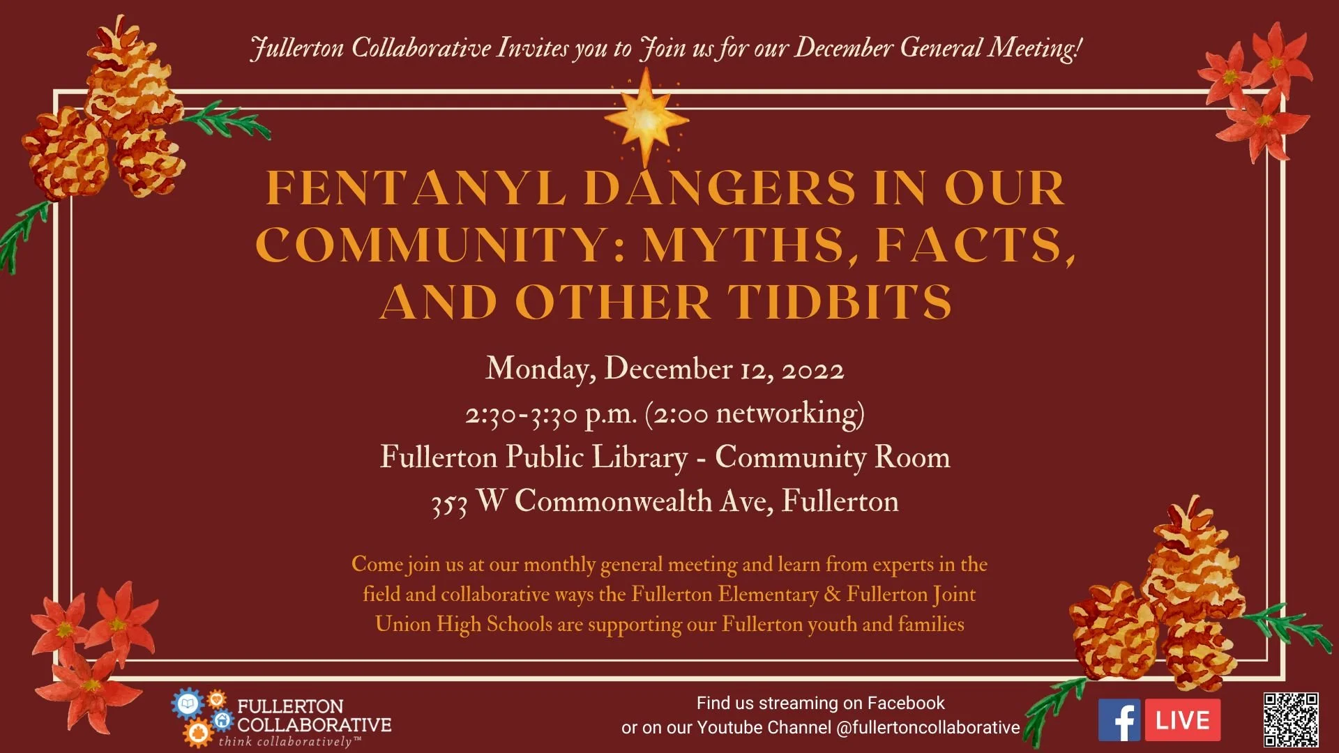 December General Meeting - Fentanyl Dangers in Our Community: Myths, Facts, and Other Tidbits