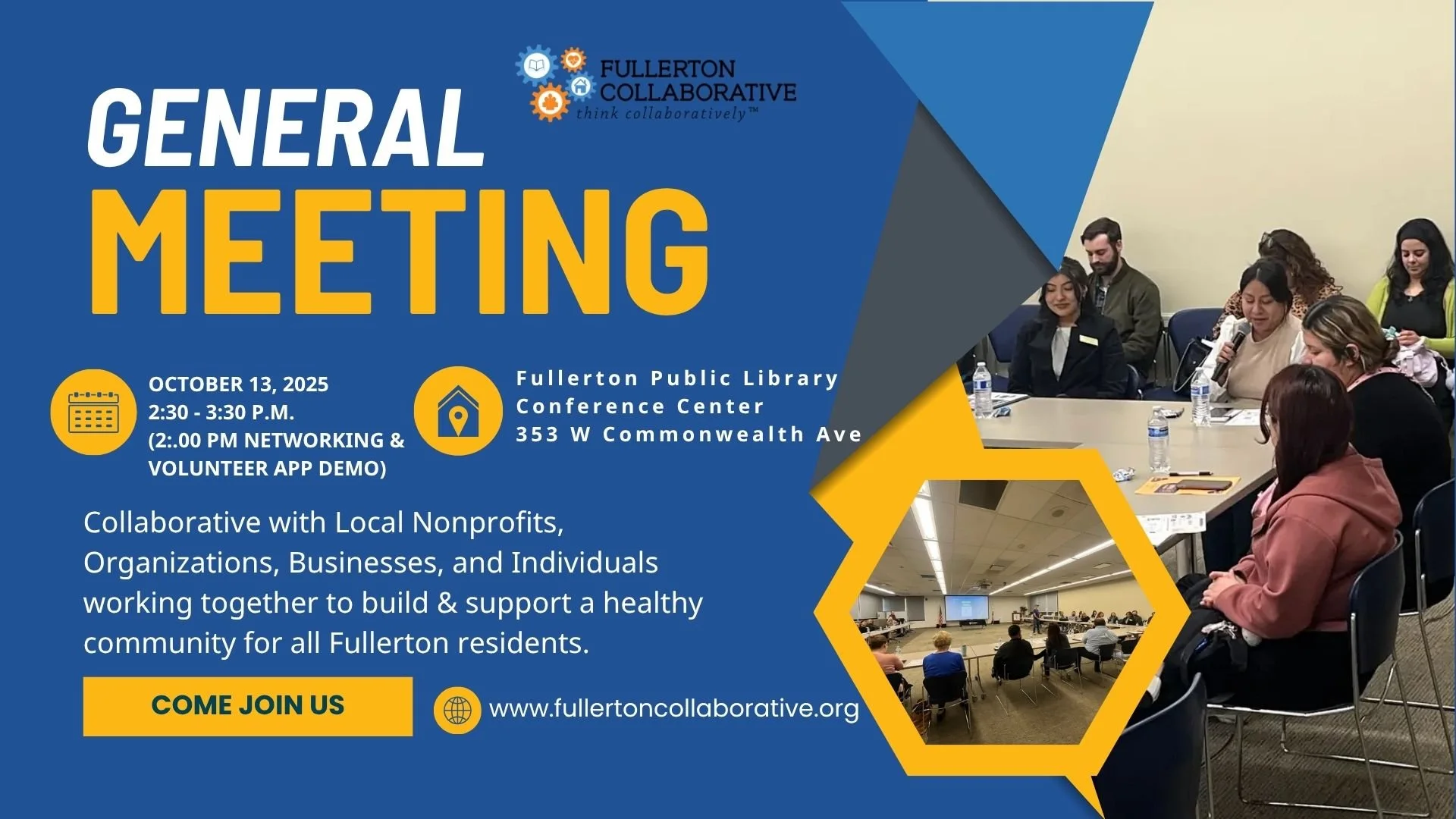 Fullerton Collaborative October General Meeting - Public Safety in Fullerton: Current Trends and Collaborative Strategies