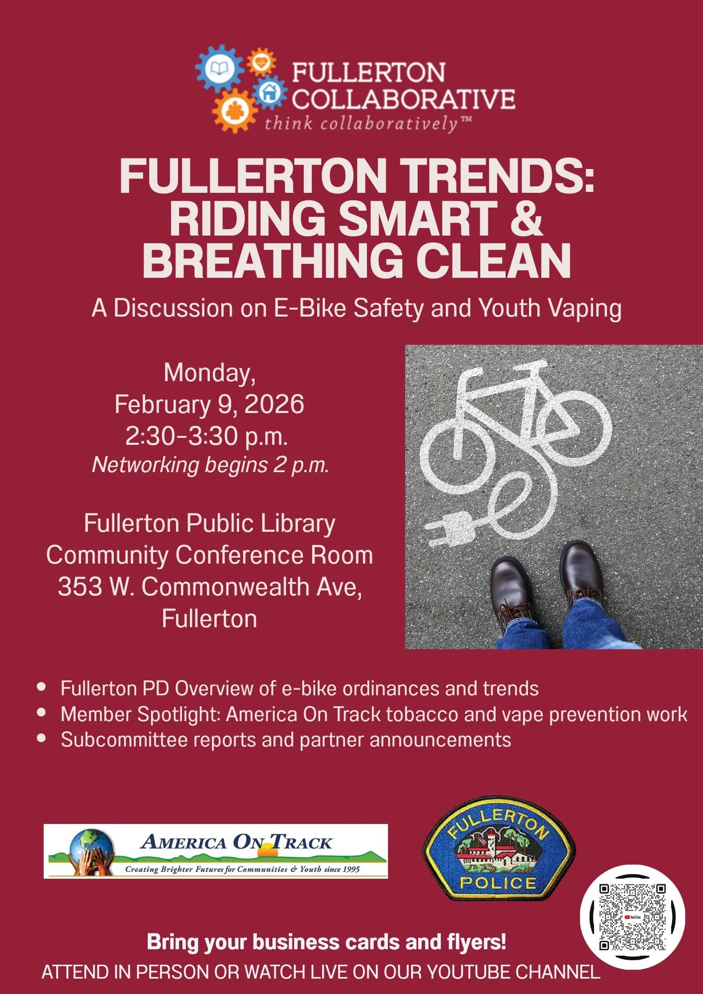 The Fullerton Collaborative General Meeting Fullerton Trends: Riding Smart &amp; Breathing Clean 