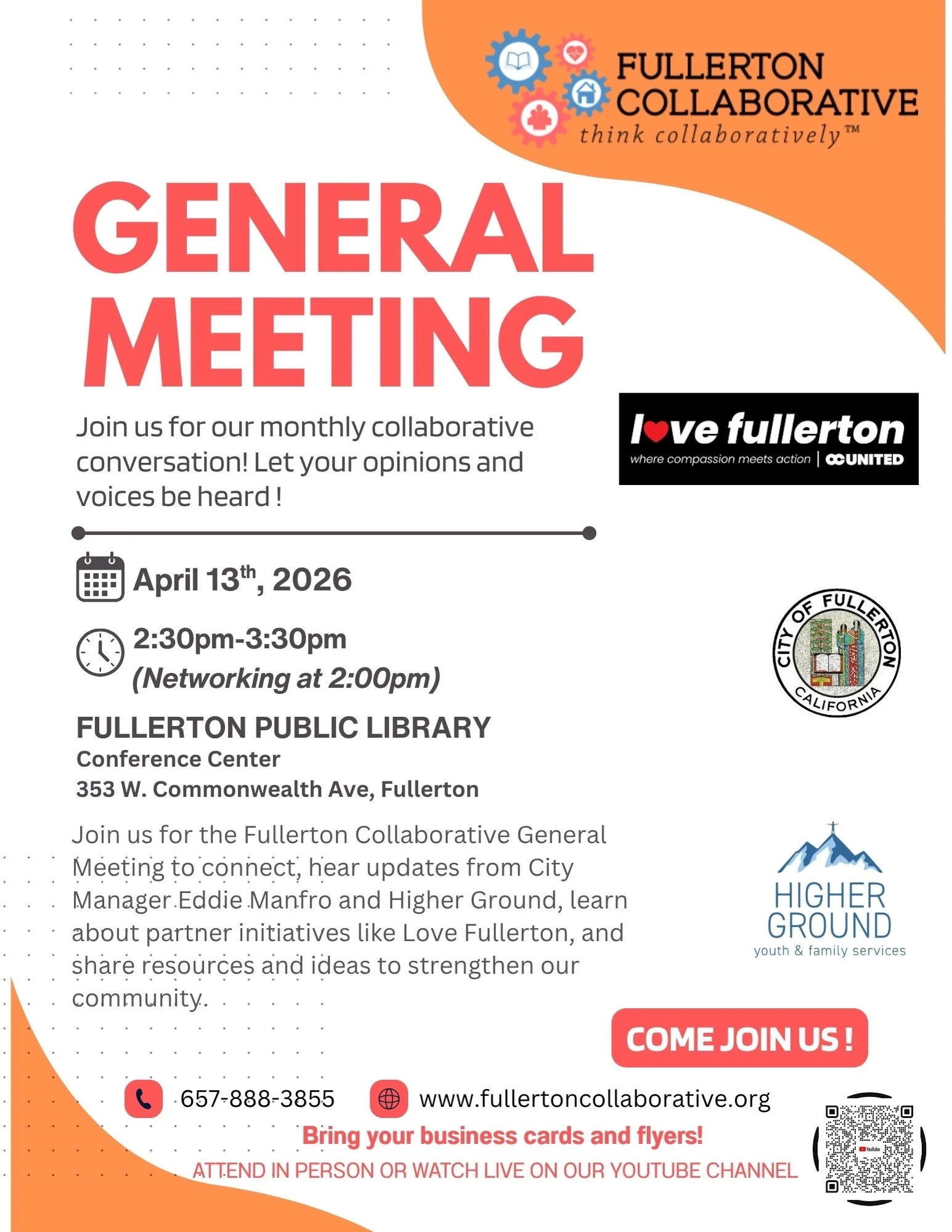 Fullerton Collaborative General Meeting: Connecting, Learning, and Strengthening Community Partnerships