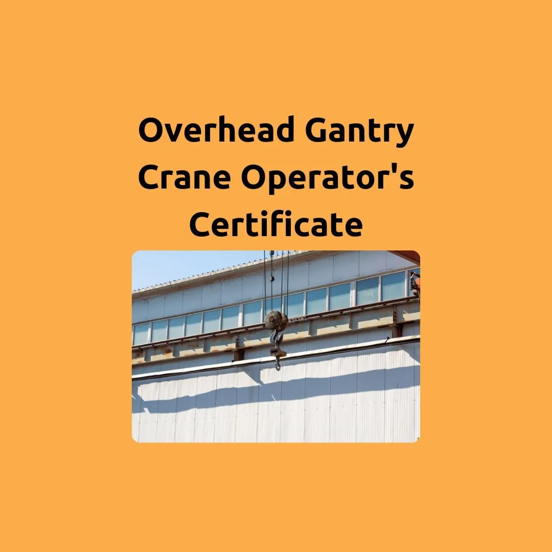 Overhead Gantry Crane Operator's Certificate - understand best-practice crane operation, and how to rig and sling loads