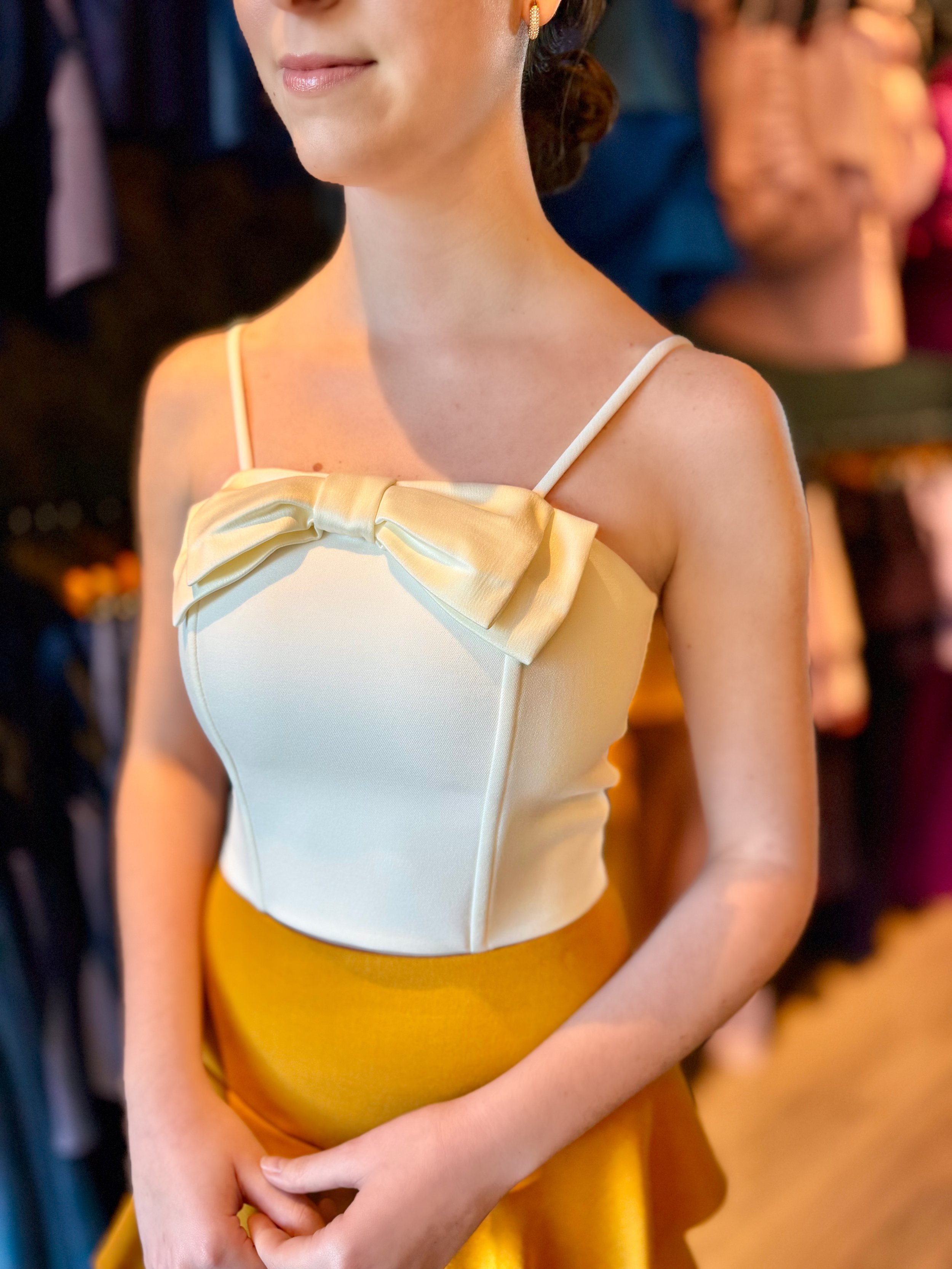 Top lazo satín talla XXS