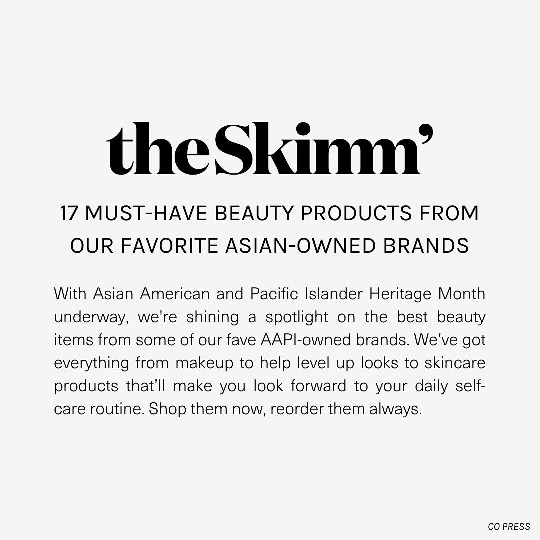 @superegg and @elorea are 2 of @theskimm&rsquo;s &ldquo;Favorite Asian-Owned Brands.&rdquo; Thank you, Beck!