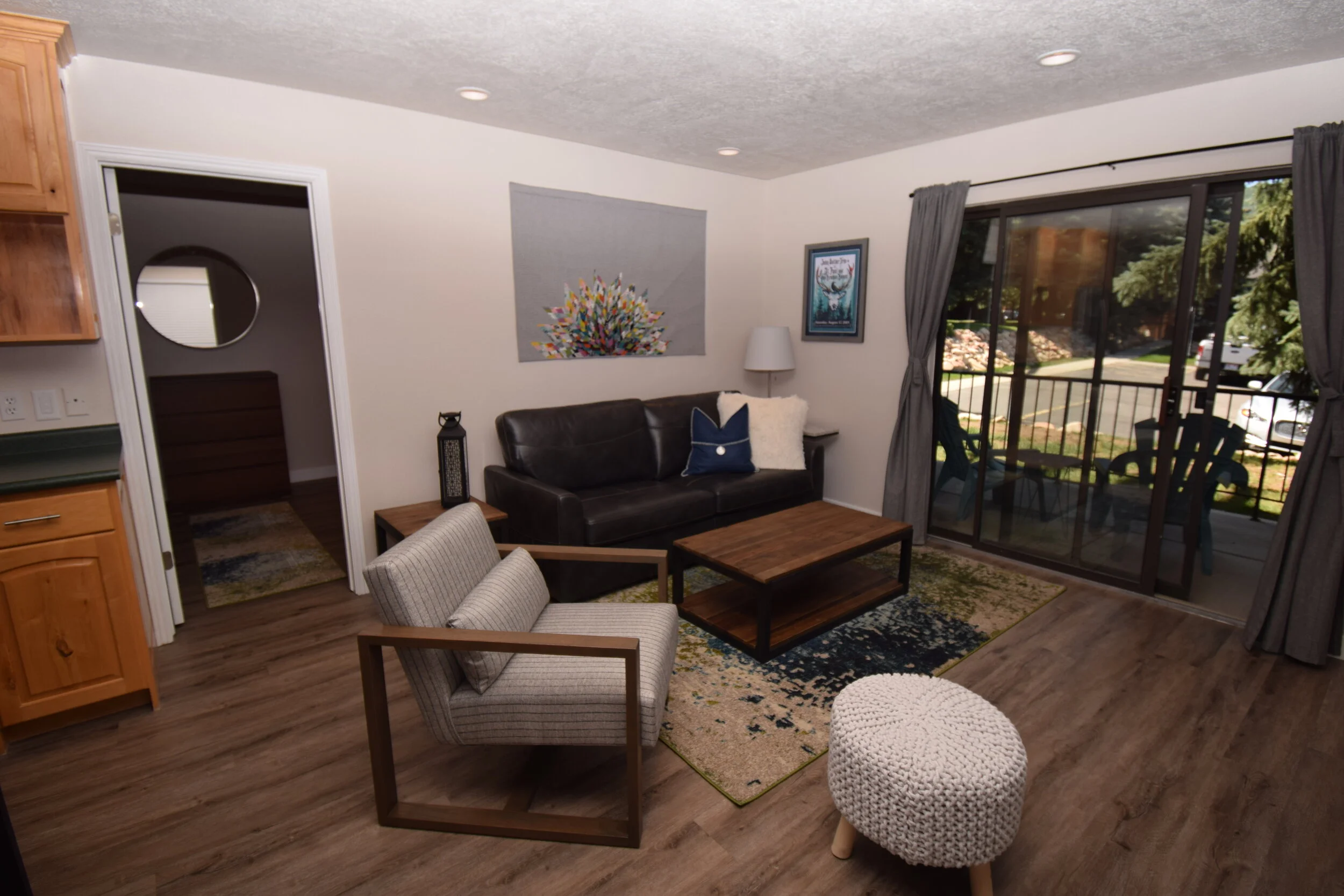 Living Room - Queen Sleeper - Sliders to Large Patio