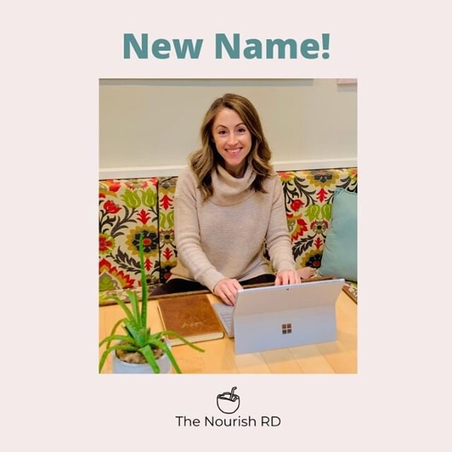 Happy Monday!⠀⠀⠀⠀⠀⠀⠀⠀⠀
It's a new week and I've got a new (business) name! As of today I am officially The Nourish RD. While the old name was descriptive, it was SO long and I'm happy to simplify and let go of that mouthful.⠀⠀⠀⠀⠀⠀⠀⠀⠀
⠀⠀⠀⠀⠀⠀⠀⠀⠀
Along 