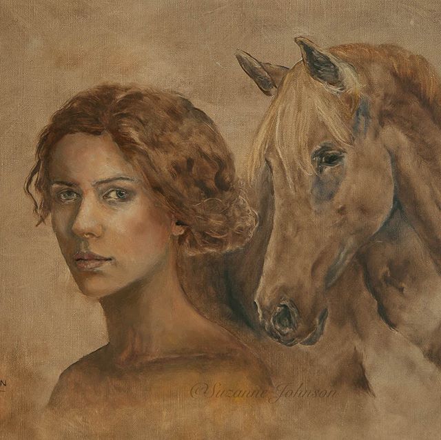 &ldquo;The Mountains Tremble&rdquo;, Oil Painting on Linen, 18 x24 in.
.
.
.
.#Drawing #oilpainting #woman #horse #earthy #figurativepainting