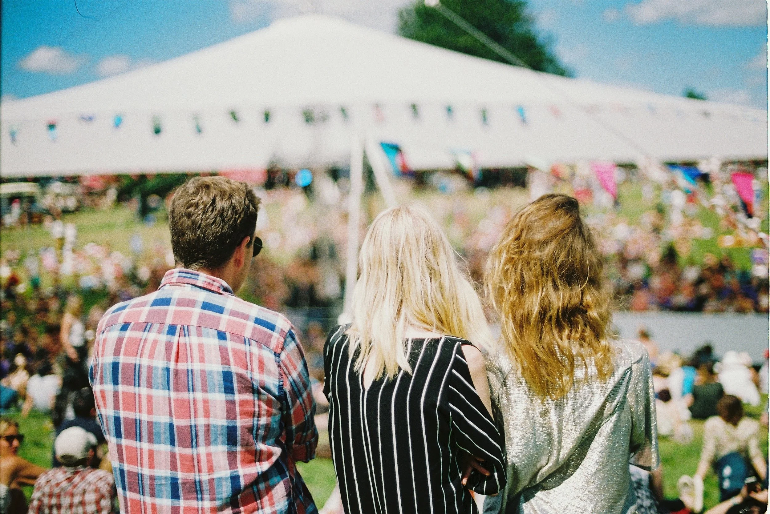 Picture of event with large tent.