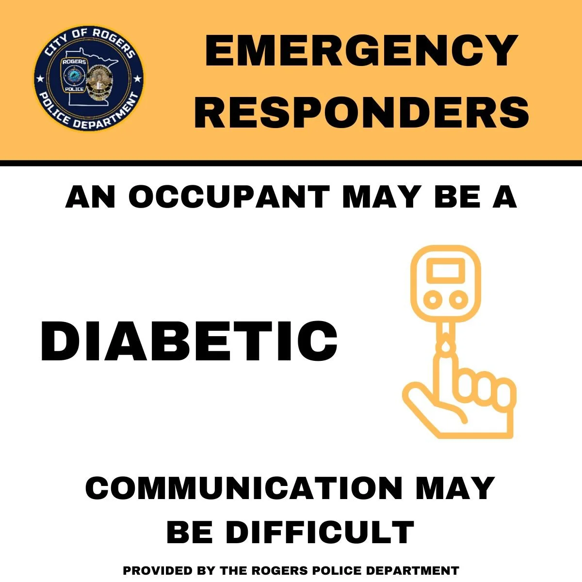 Emergency Alert Stickers — City of Rogers, MN