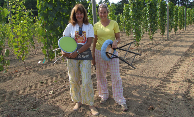 Marilyn &amp; Michelle in the Vineyard at Venturi Schuzle