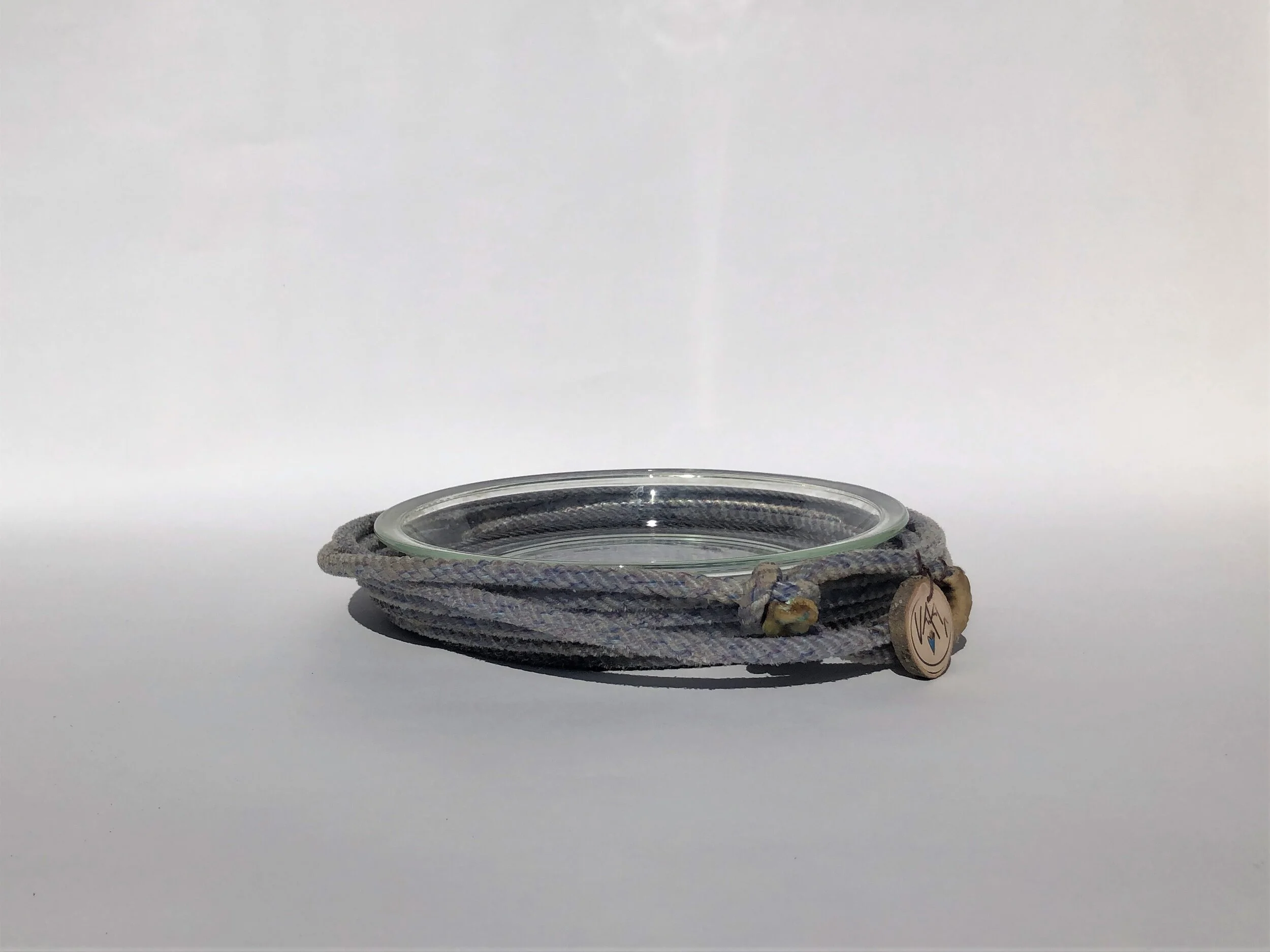 Large Purple Blue Rope Pie Trivet