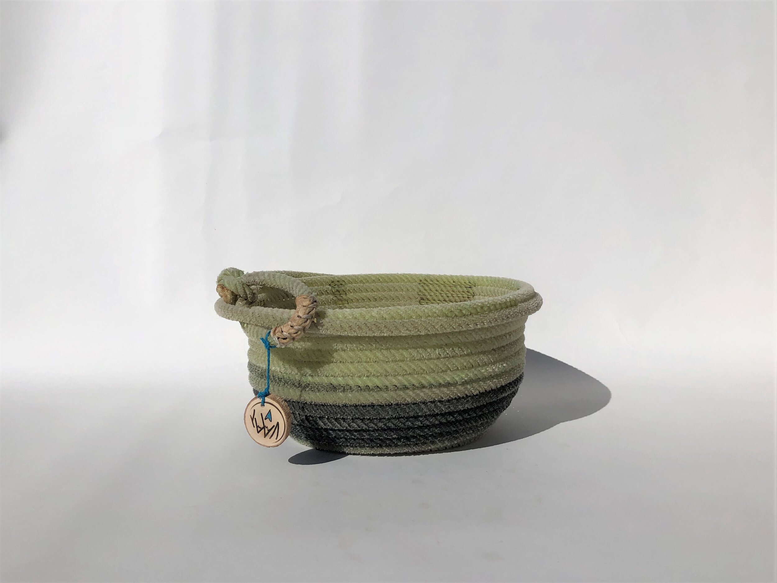 Large Lime Green Rope Bowl