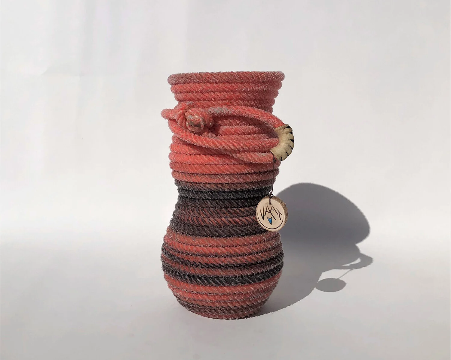 Large Red Rope Wine Bottle Holder