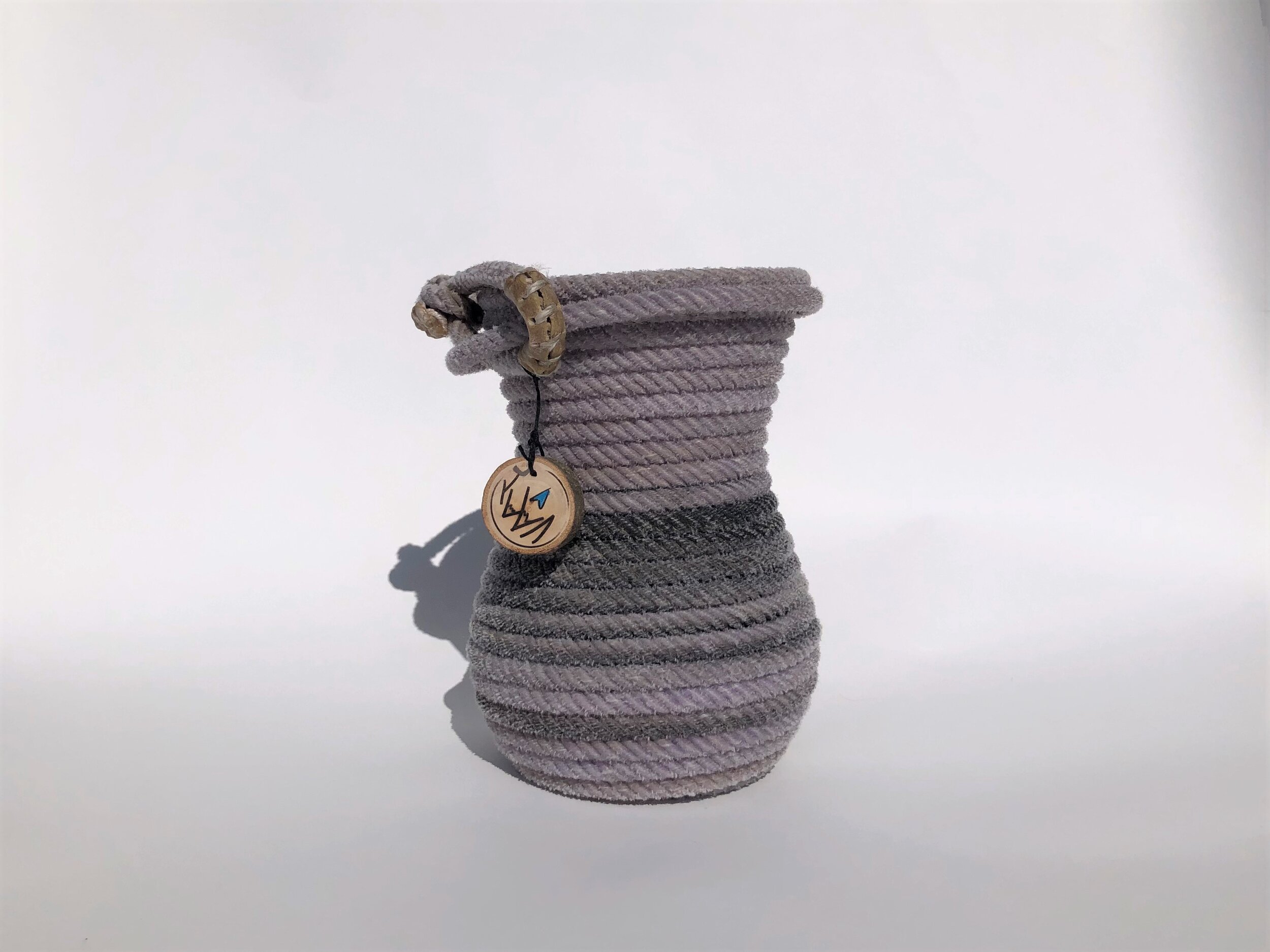 Large Purple Rope Hourglass Vase 3