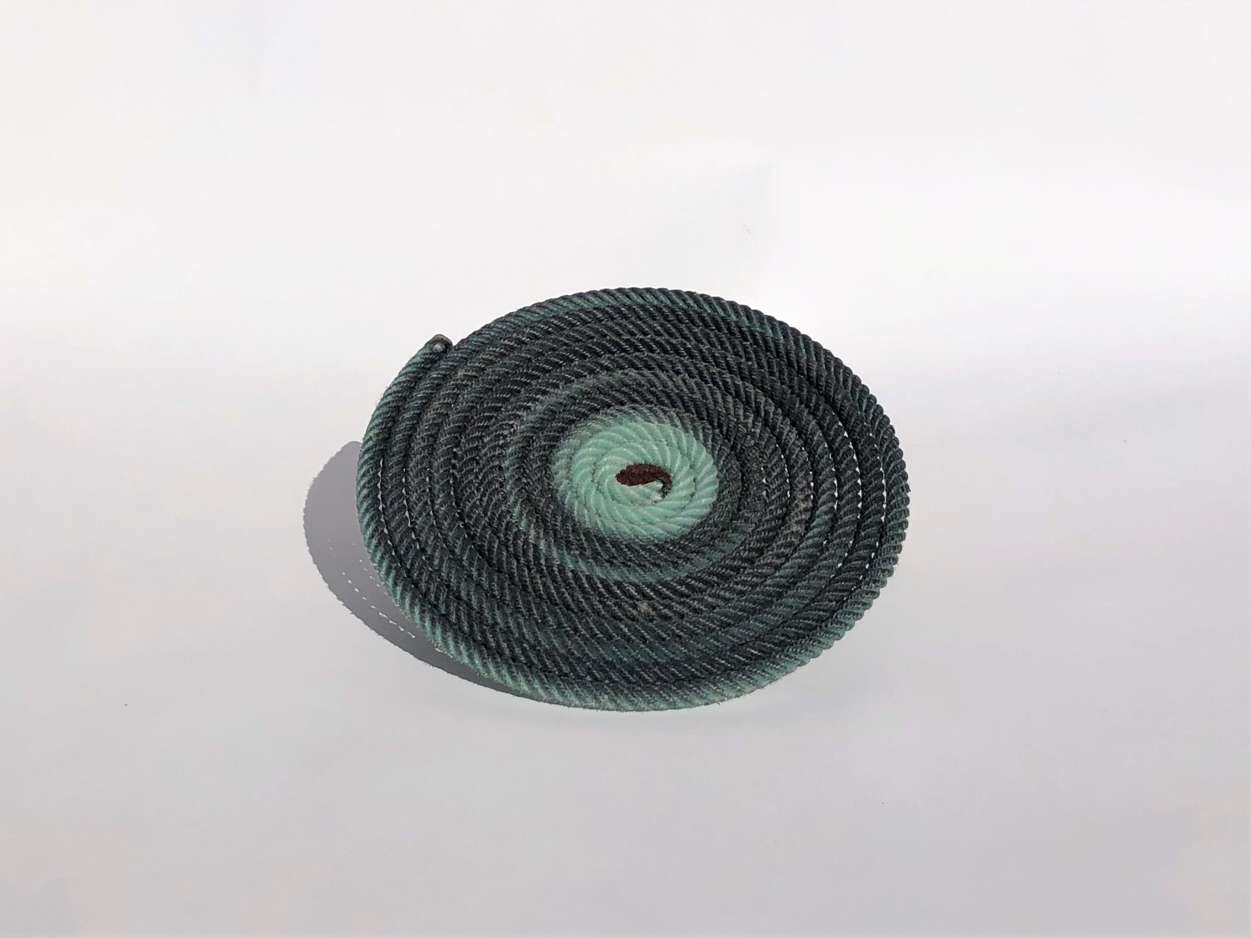 Medium Dark Aqua Traditional Rope Trivet 2
