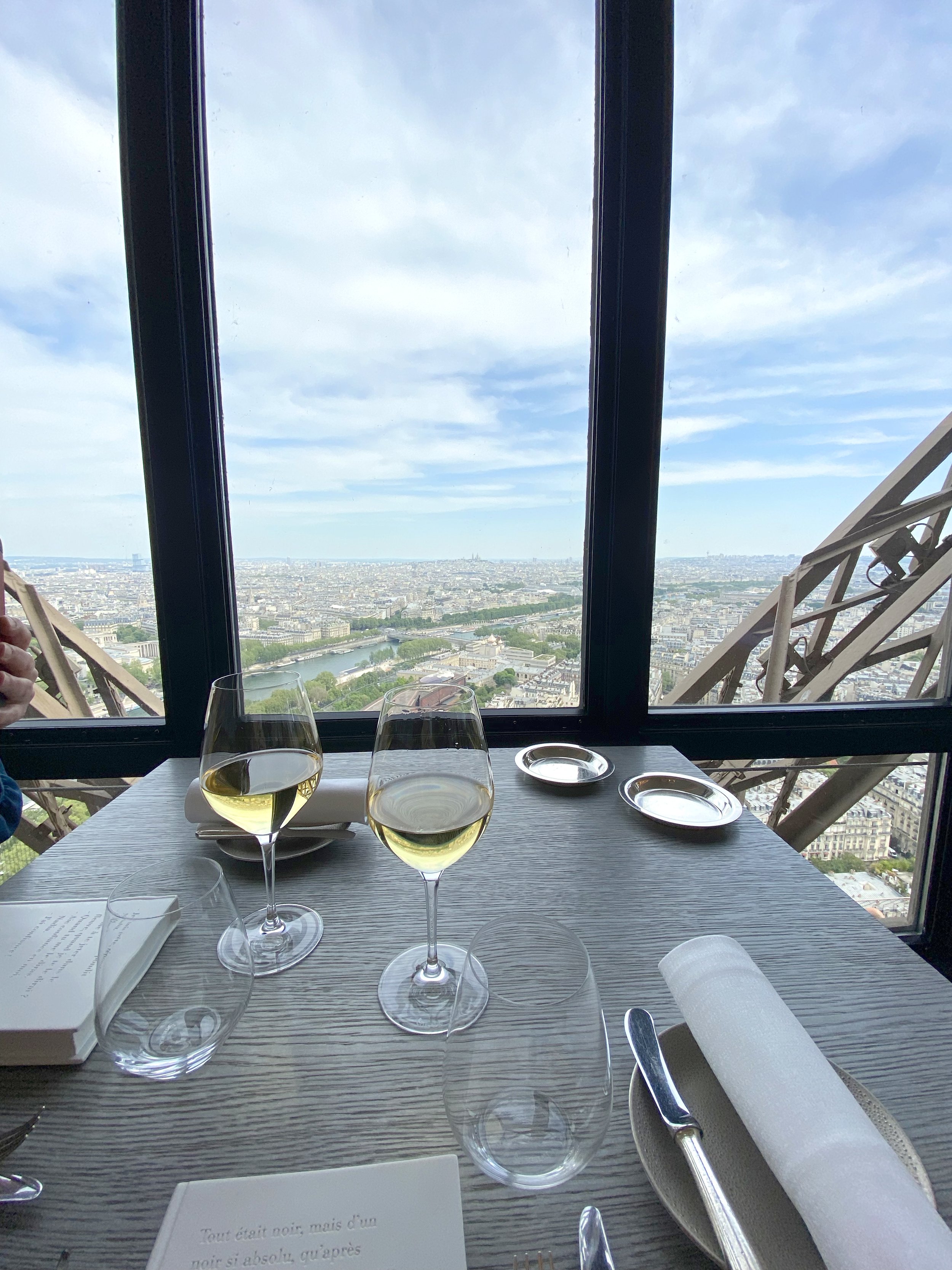 Special lunch at Le Jules Verne, 2nd level of the Eiffel Tower