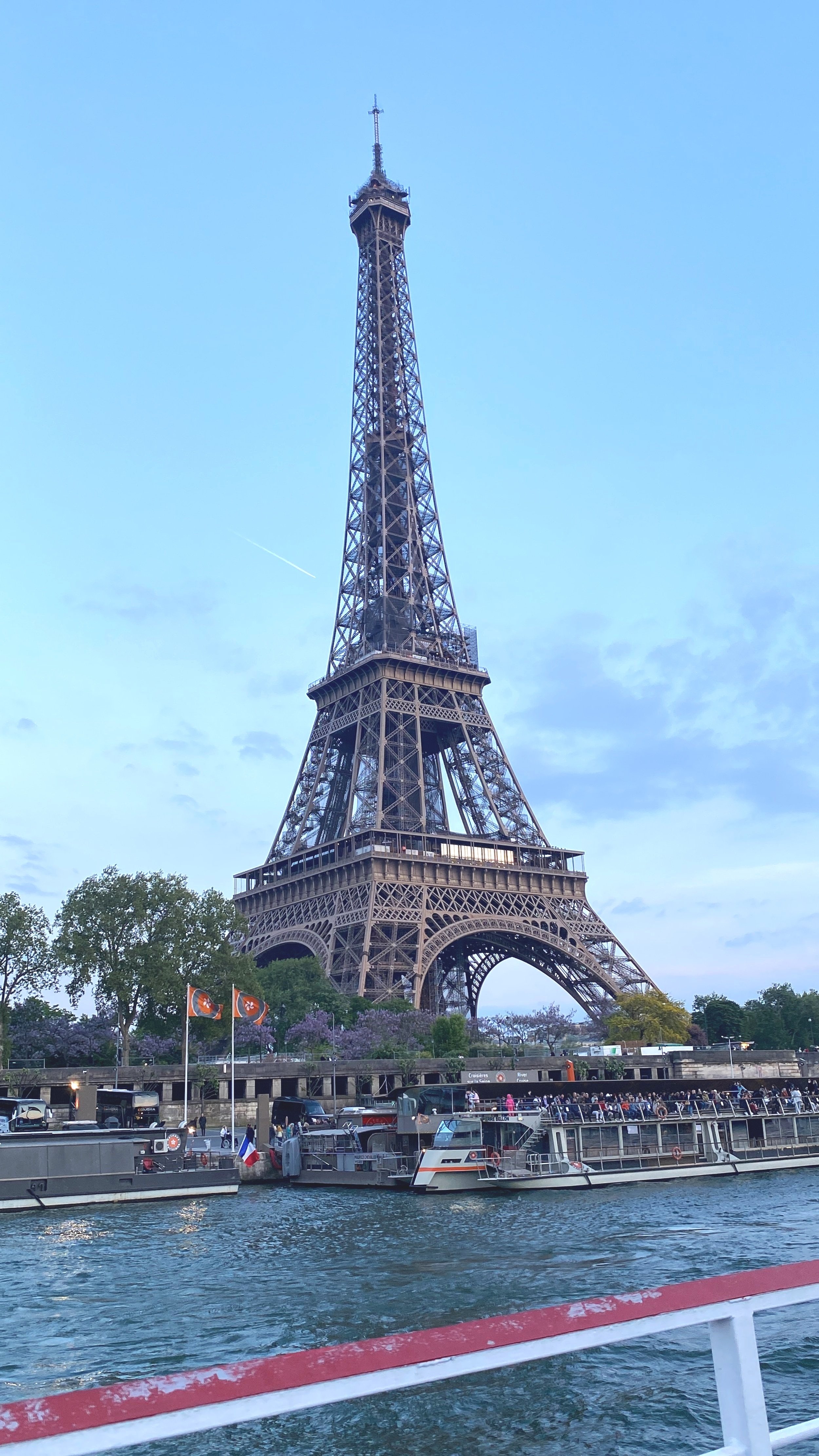 View of the Eiffel Tower from the Bateaux Mouches