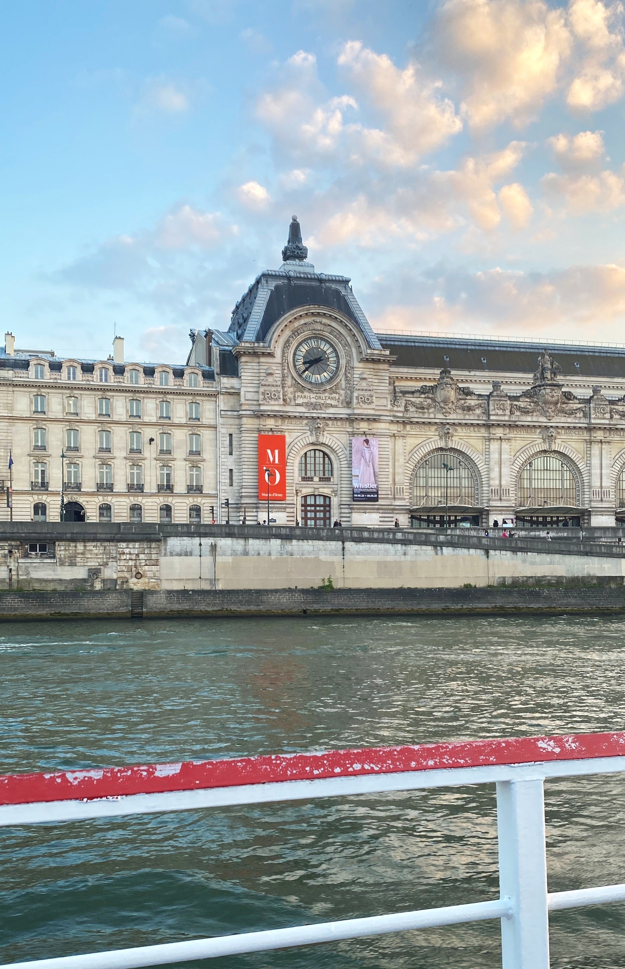 View of the Musée d'Orsay from the Bateaux Mouches boat the first night we arrived in Paris