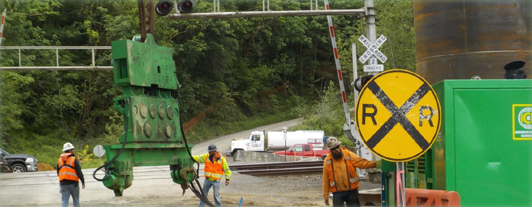 Construction crews have been working closely with BNSF to ensure safe construction practices around the railroad tracks.