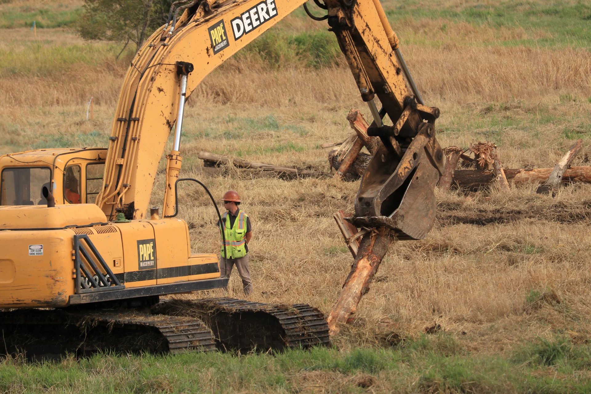  Crews are in the process of constructing woody debris structures that will provide resting and rearing habitat for aquatic species. 