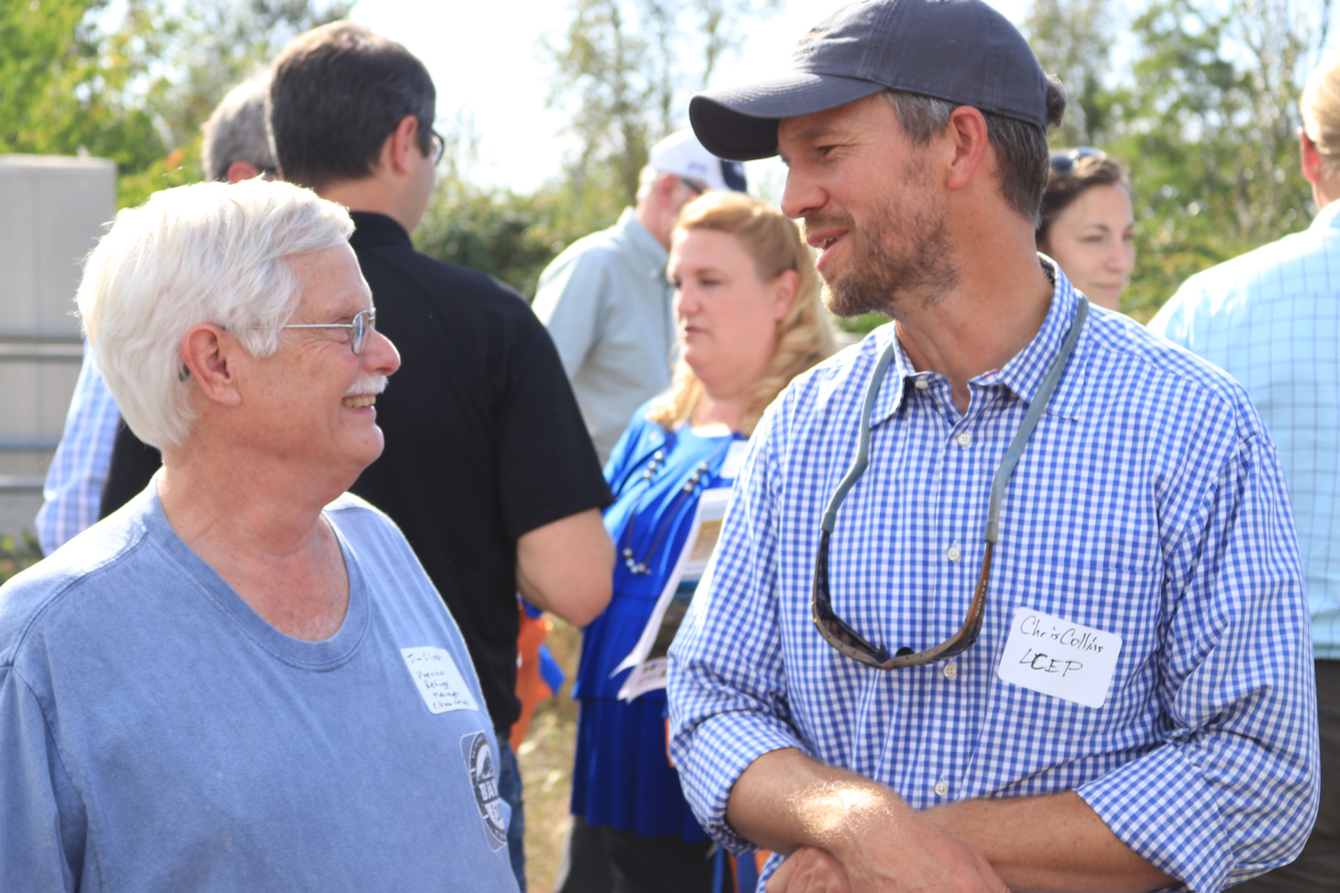 Former Steigerwald Lake Refuge Manager, Jim Clapp (left) was on hand for the groundbreaking of this 5+ year planning effort.