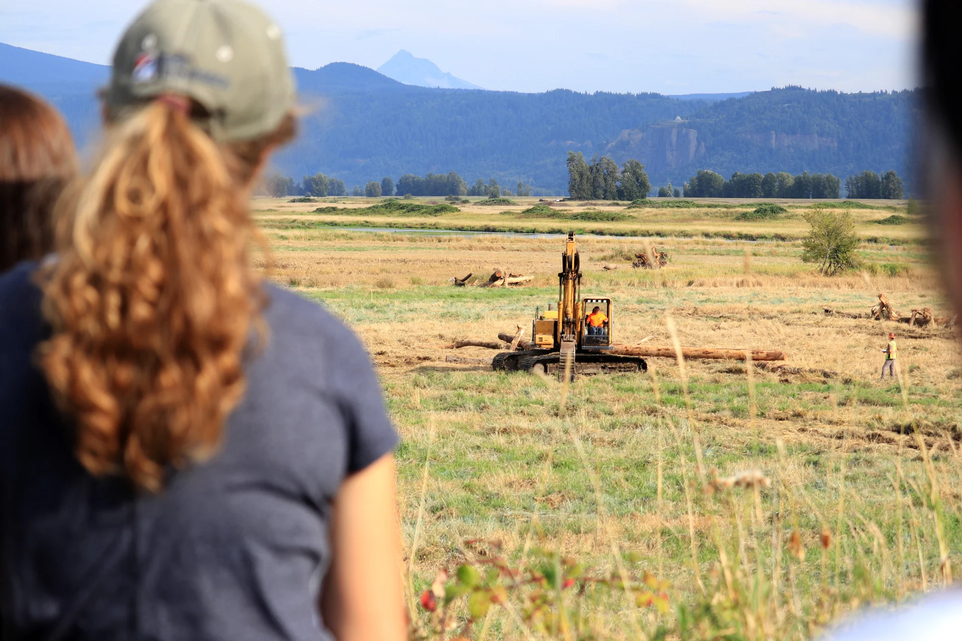  Partners and supporters at the groundbreaking event were able to see crews in action on the early stages of the project. 