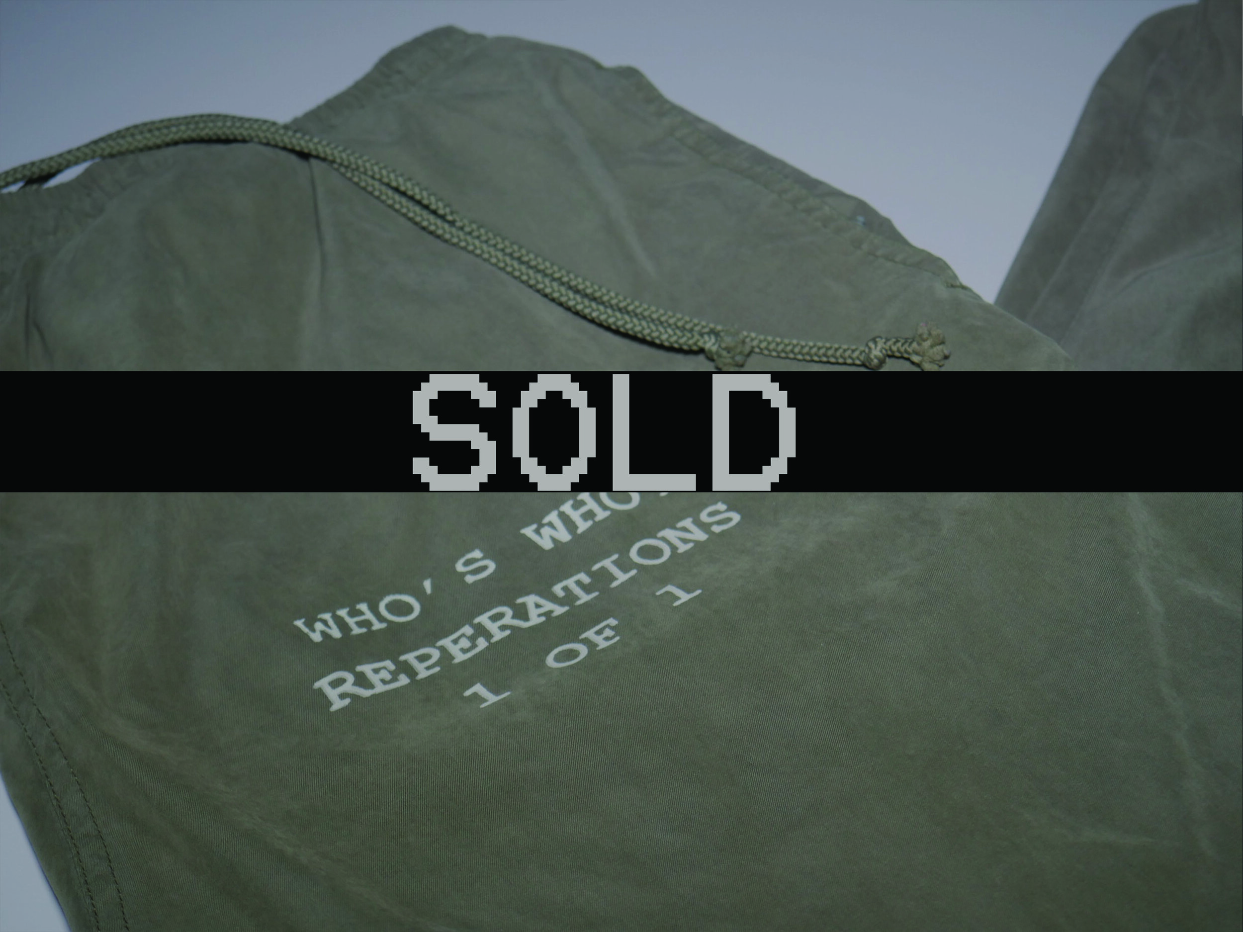 WHO'S WHO? WAR GREEN {ALL PROFIT} 1 OF 1 SWEATPANTS