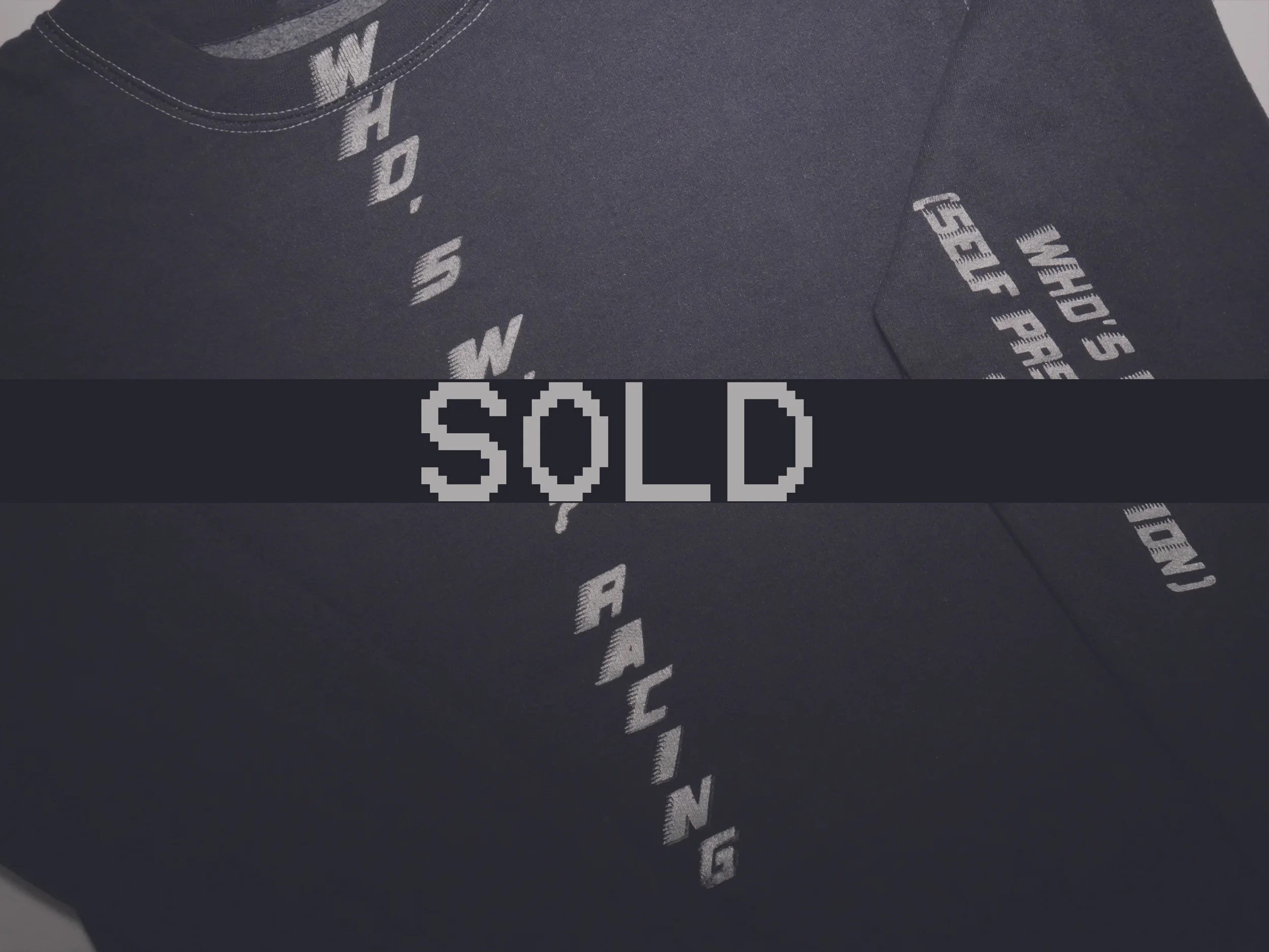 WHOS WHO? BLACK DYED {LIFE RACE} 1 OF 1 CREWNECK