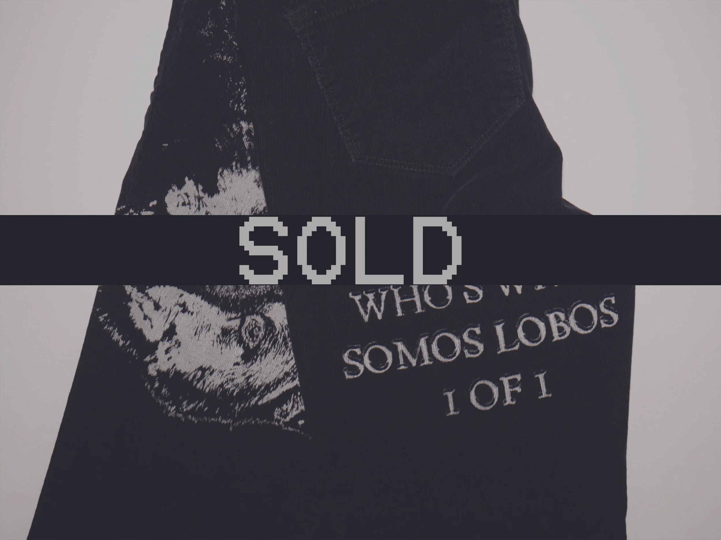 WHO'S WHO? BLACK CORDUROY {SOMOS LOBOS} 1 OF 1 PANTS