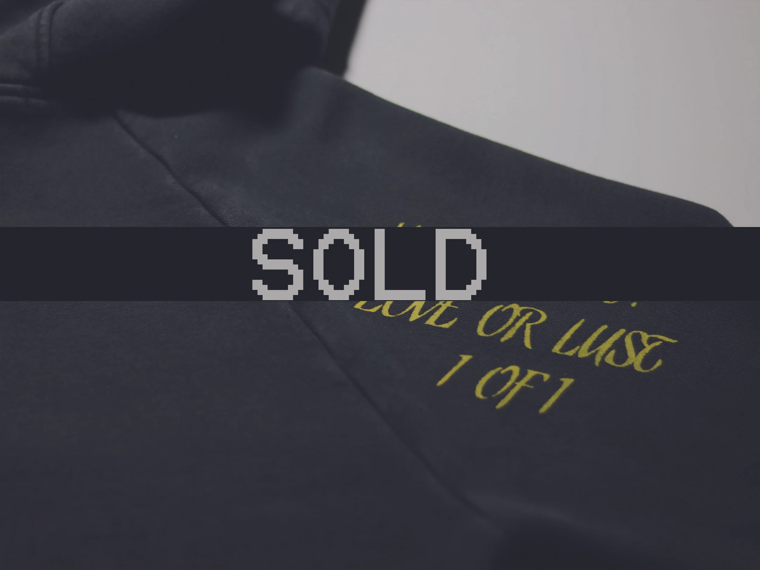 WHO'S WHO? AGED BLACK {FALLING FOR YOU} 1 OF 1 CROP TOP HOODIE