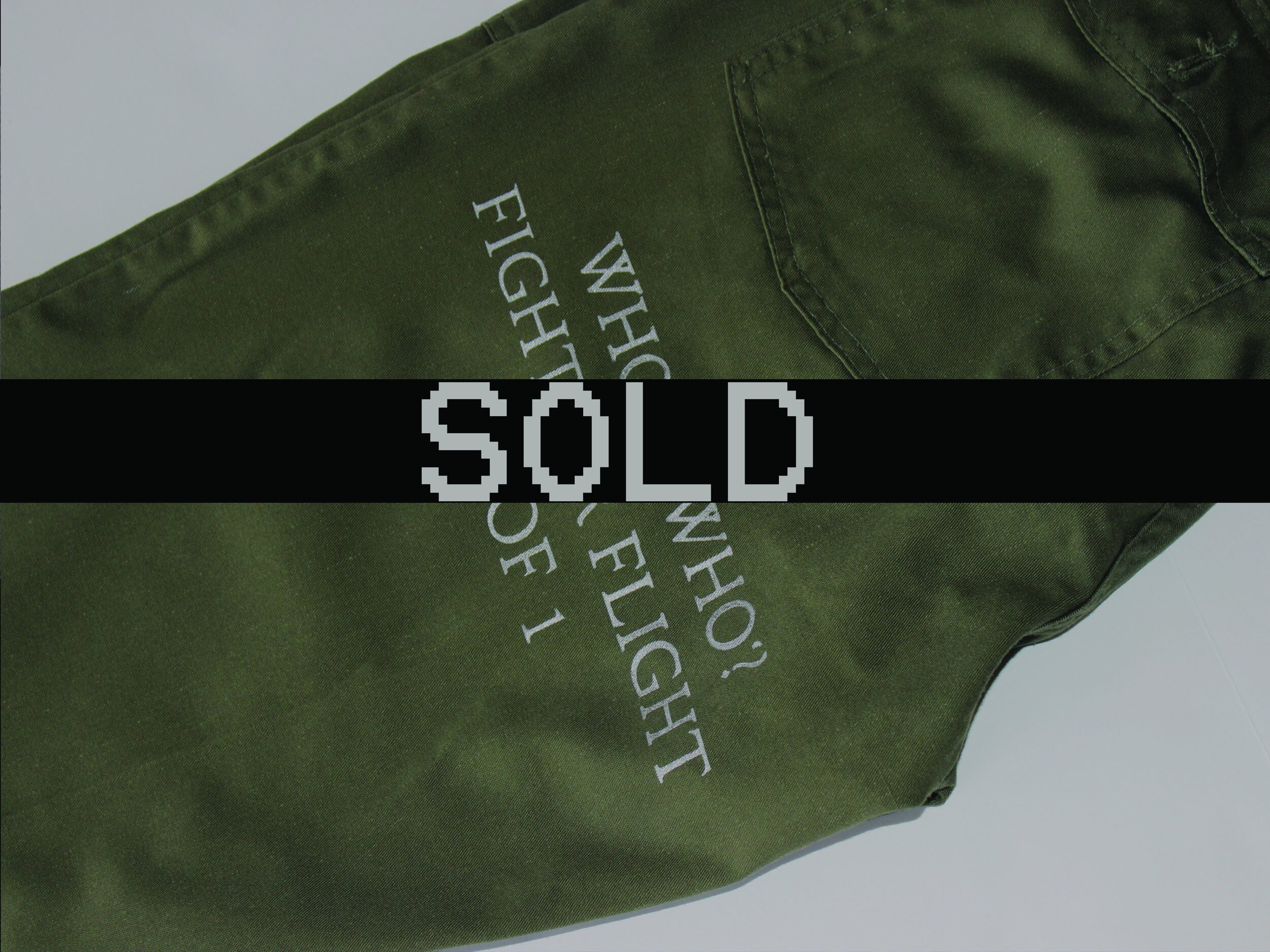 WHO'S WHO? {FIGHT OR FLIGHT} 1 OF 1 WAR PANTS