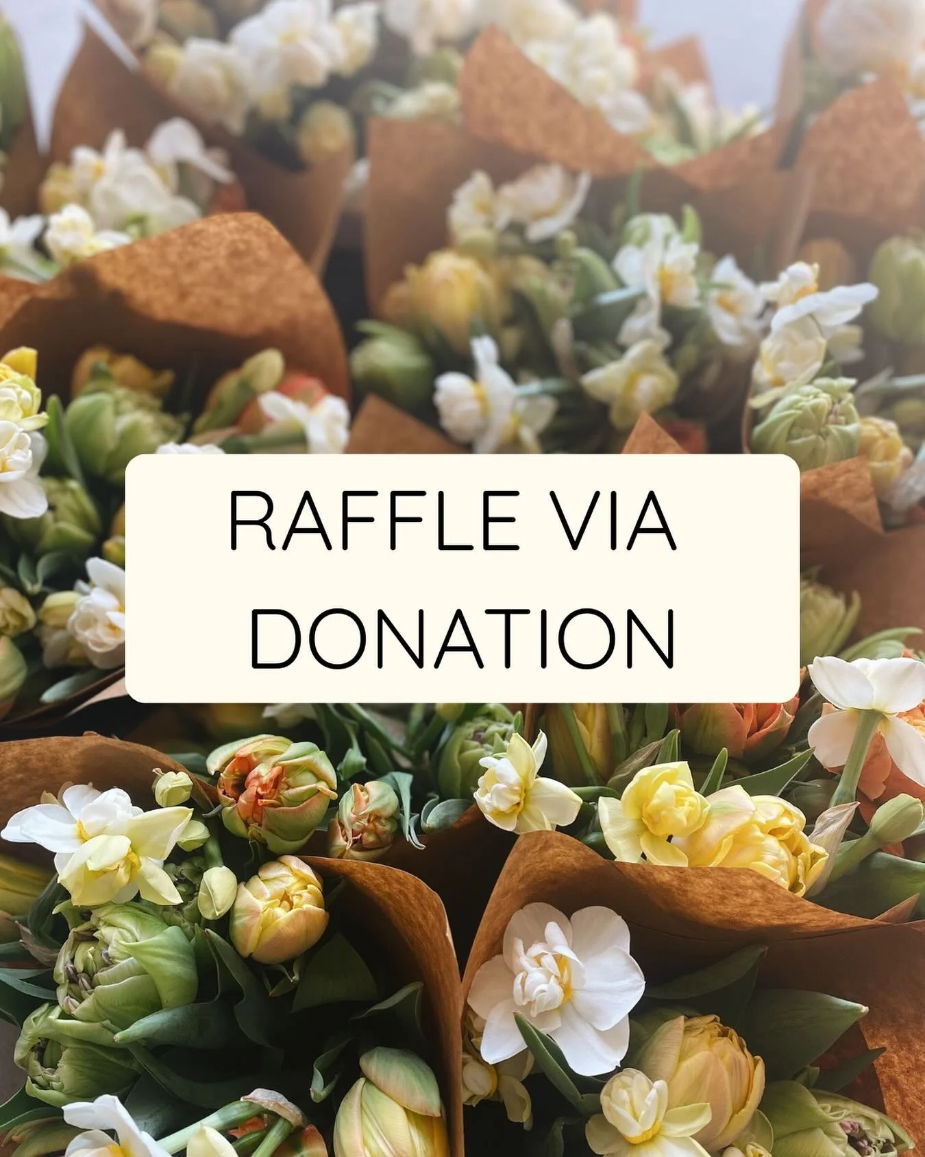 Posting anything about flowers right now feels pretty trivial, but here&rsquo;s one to raise a little money for a few amazing local organizations working to help keep our neighbors safe.

We&rsquo;re raffling off a 5-week spring bouquet subscription 
