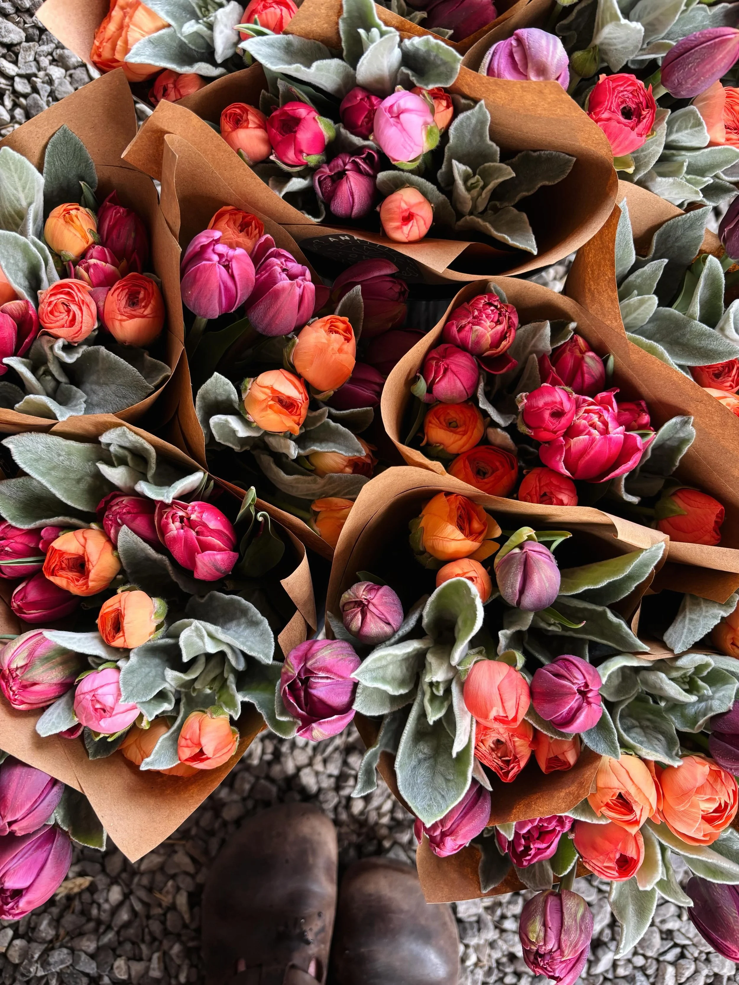Add a little color to this cold, wet weekend! You can find our flowers at @royalrivernaturalfoods and @sixriverfarm 💐
