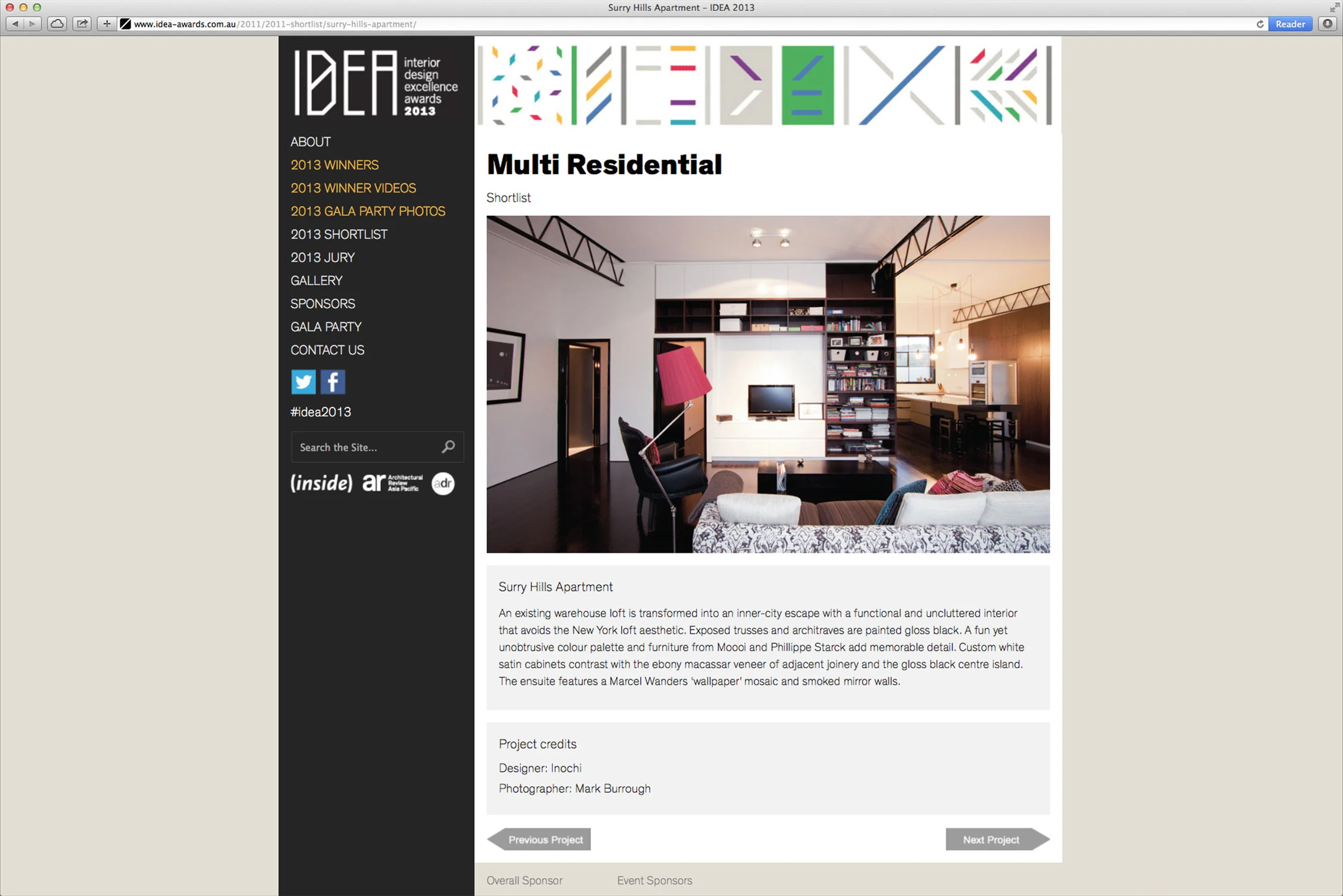 Inochi shortlisted for Idea Award