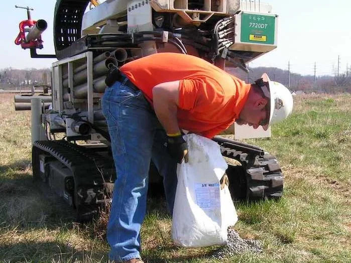 HoleBlok in paper bag with geoprobe